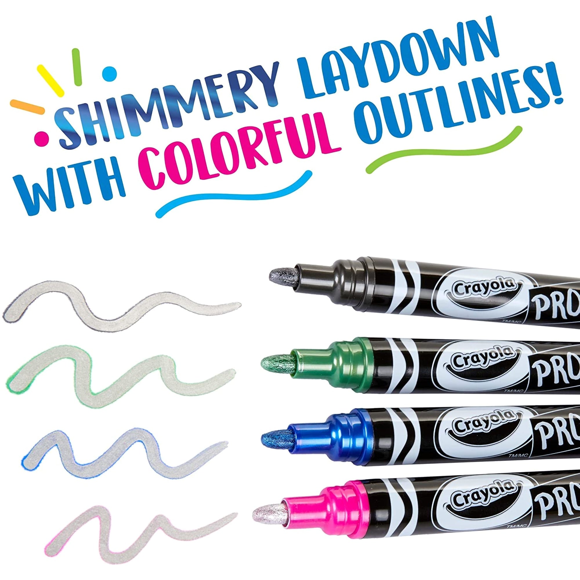 Crayola Project Outline Markers 4/Pkg Metallic Colors