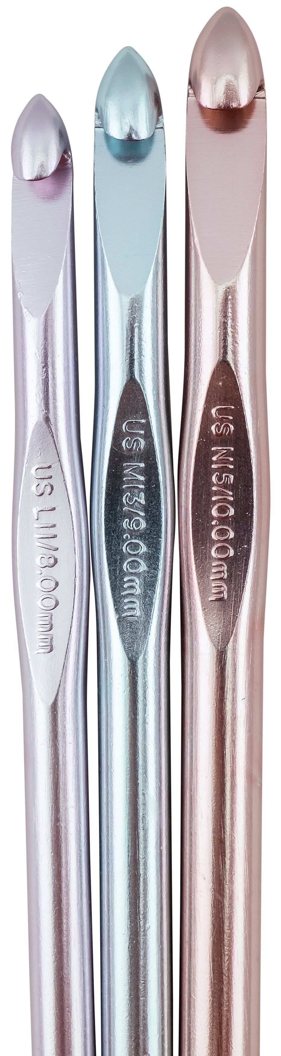 Silvalume Aluminum Crochet Hook Set Sizes L11 To N15
