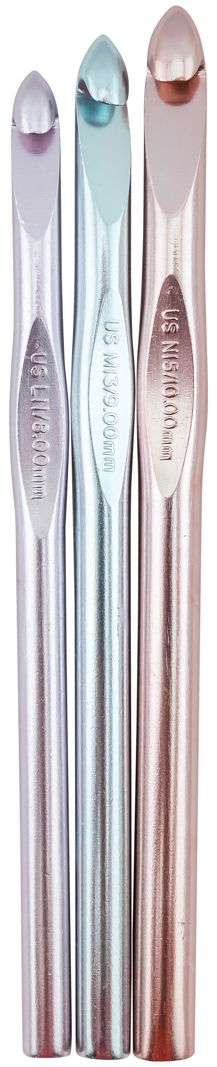 Silvalume Aluminum Crochet Hook Set Sizes L11 To N15