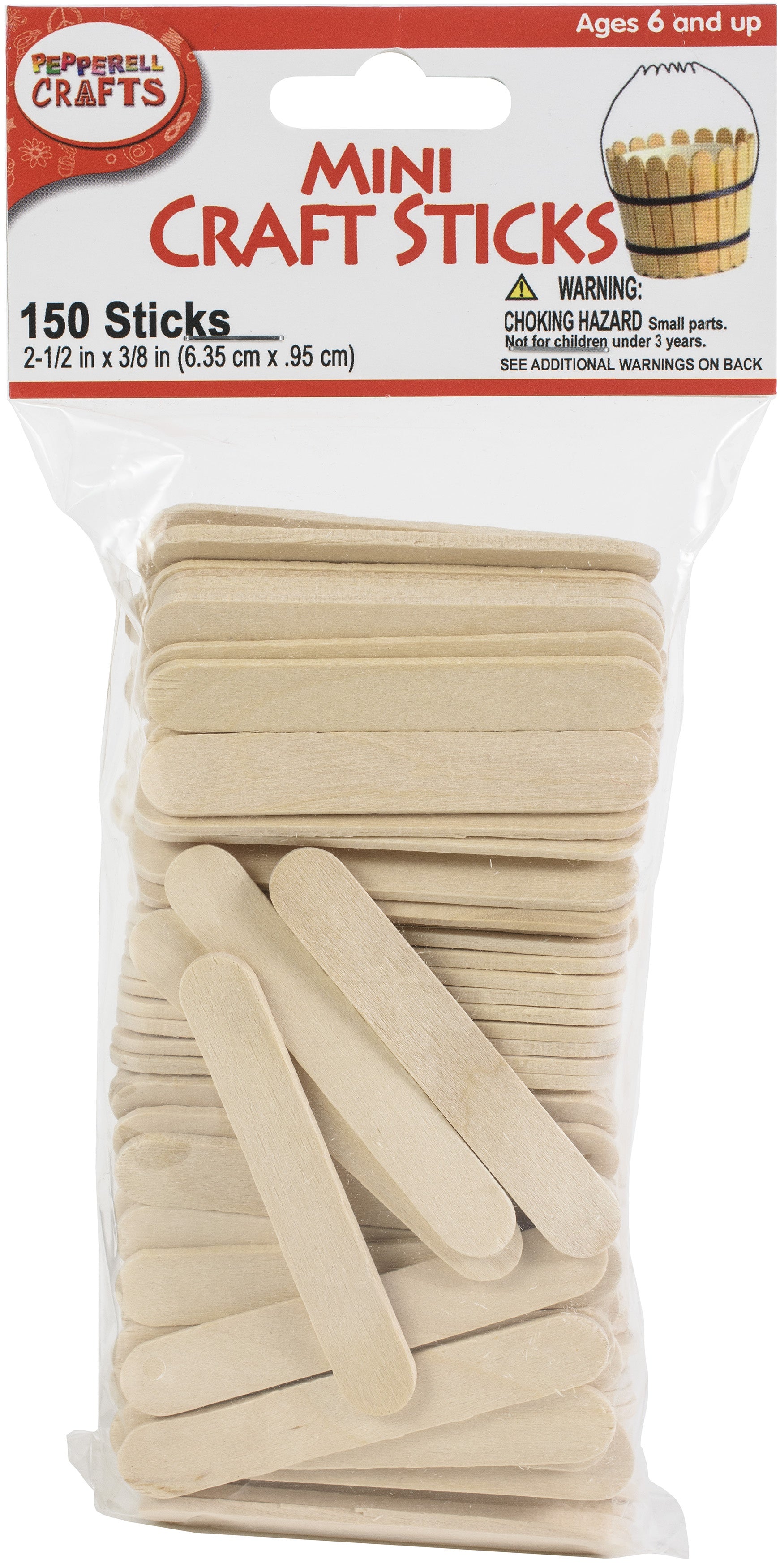 Mini Craft Sticks 2-1/2"X3/8" 150/Pkgs 