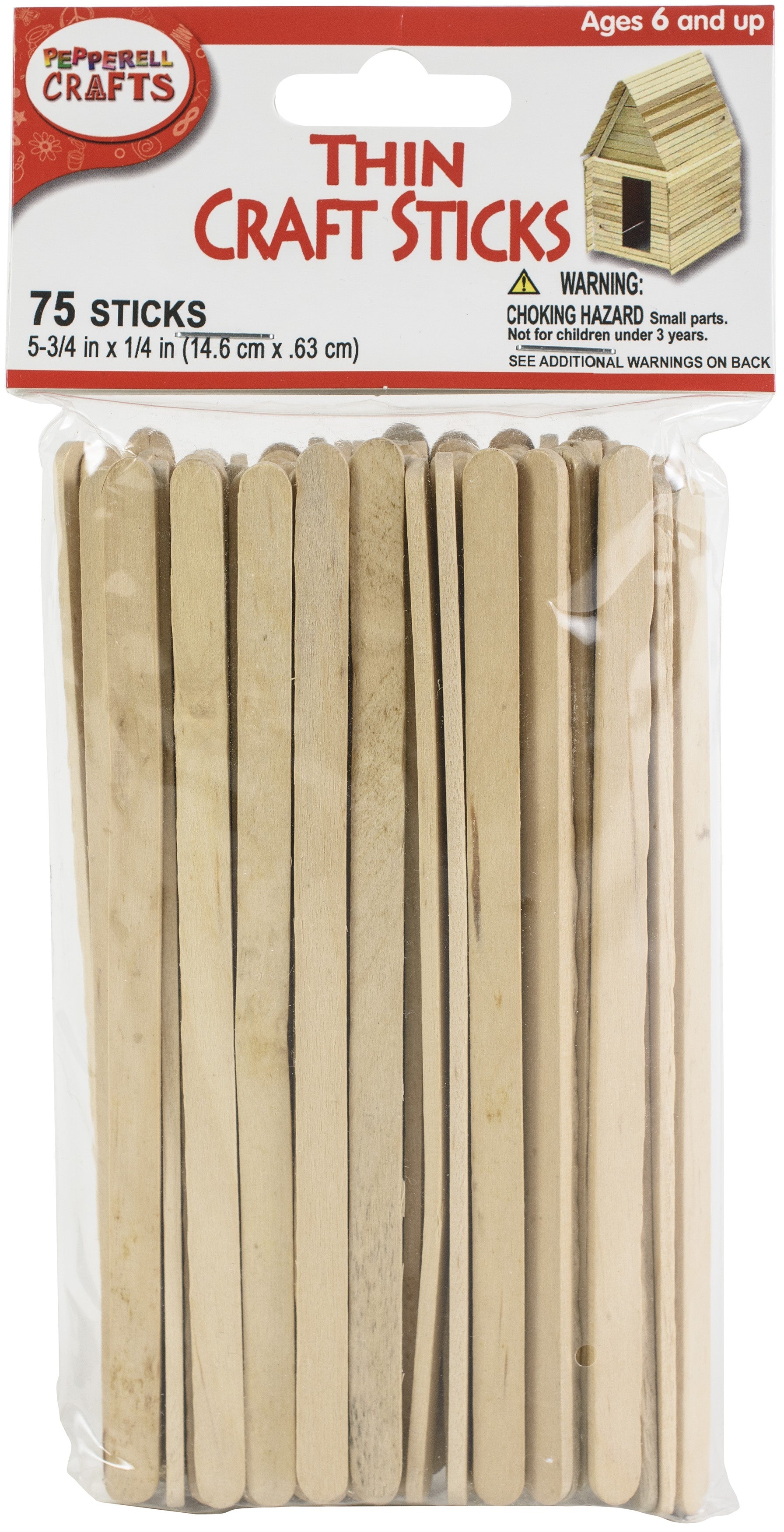 Thin Craft Sticks 5-3/4"X1/4" 75/Pkg 