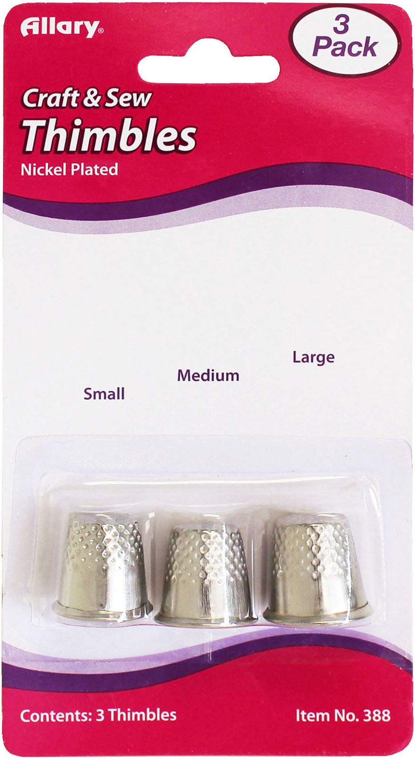 Allary Thimbles 3/Pkg Assorted Sizes