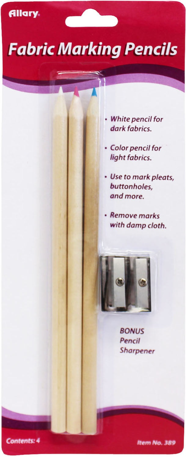 Allary Fabric Marking Pencils 3/Pkg W/ Sharpener