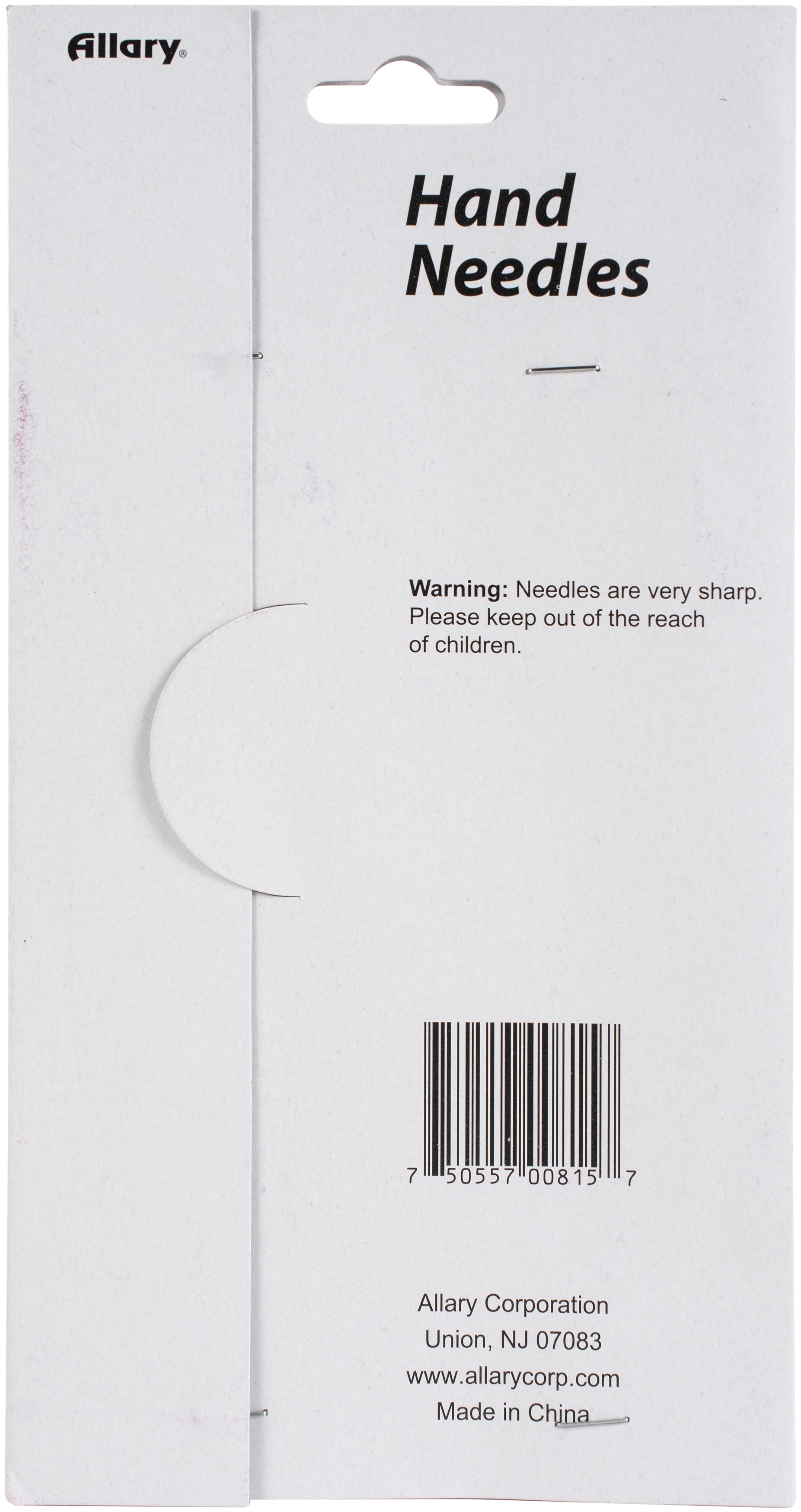 Allary Hand Needles 70/Pkg Assorted