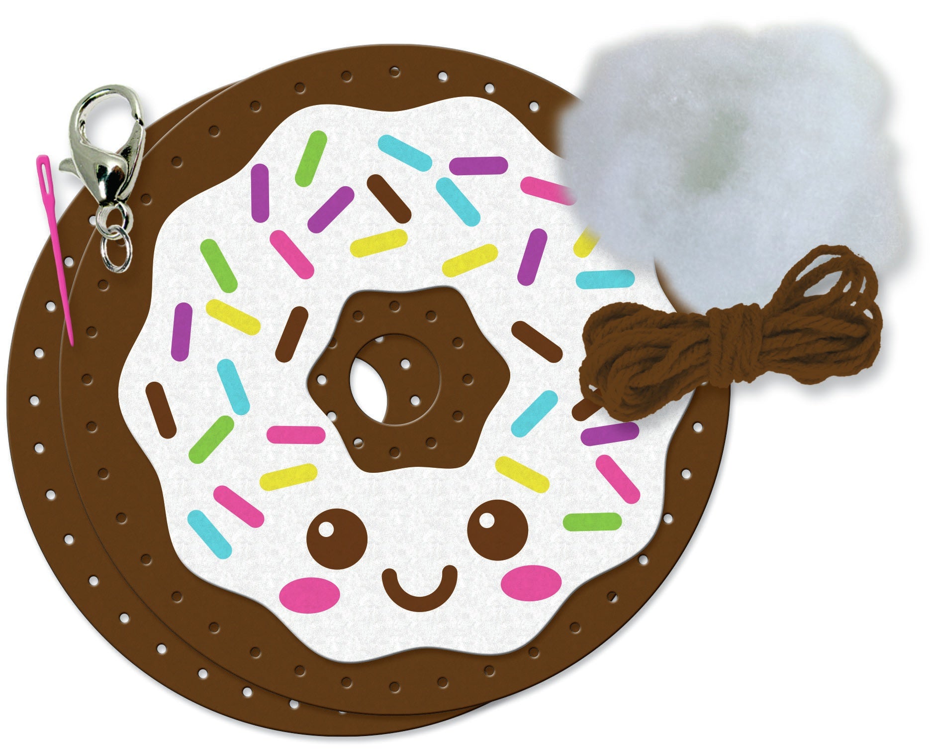 Sew Cute! Felt Backpack Clip Kit Donut