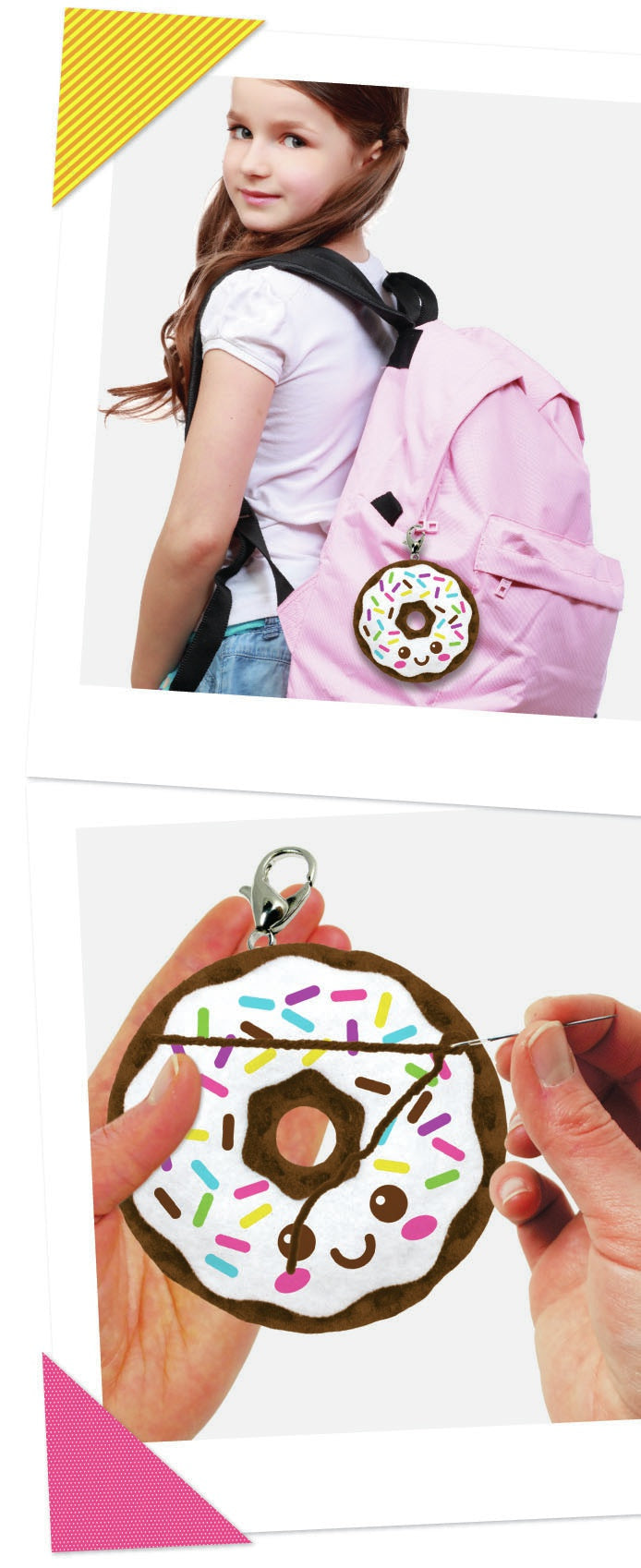 Sew Cute! Felt Backpack Clip Kit Donut