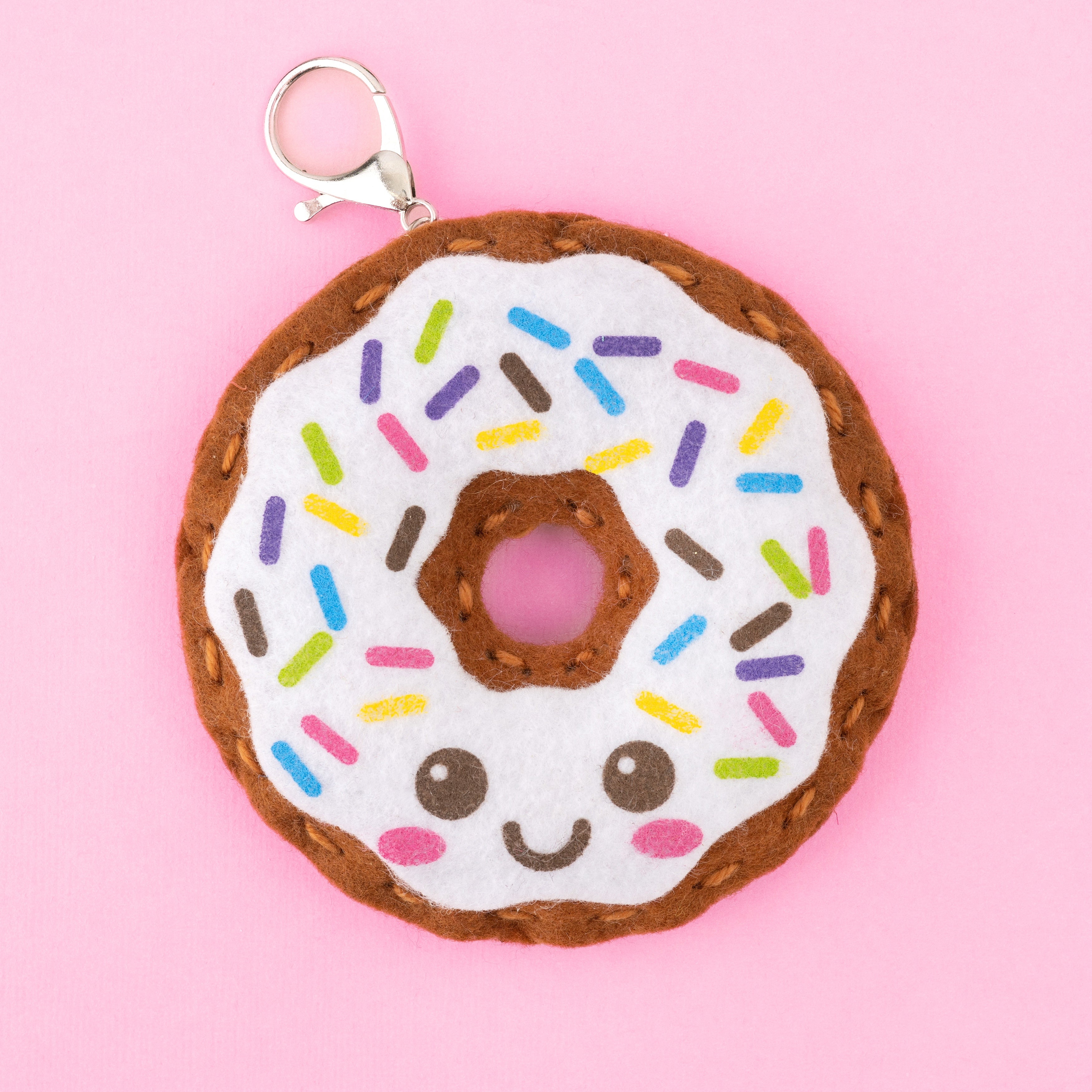 Sew Cute! Felt Backpack Clip Kit Donut