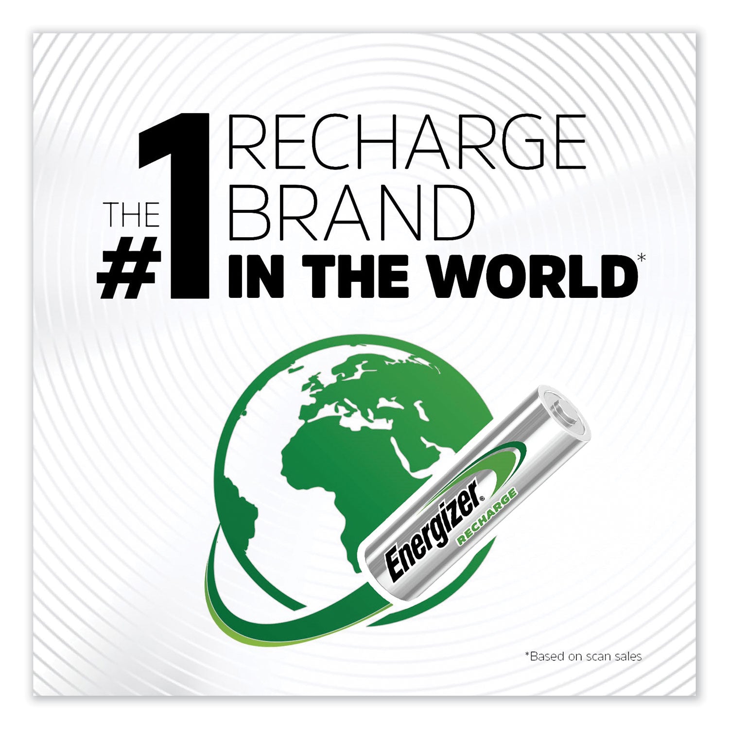 Energizer® NiMH Rechargeable Batteries, AA, 4 Batteries/Pack
