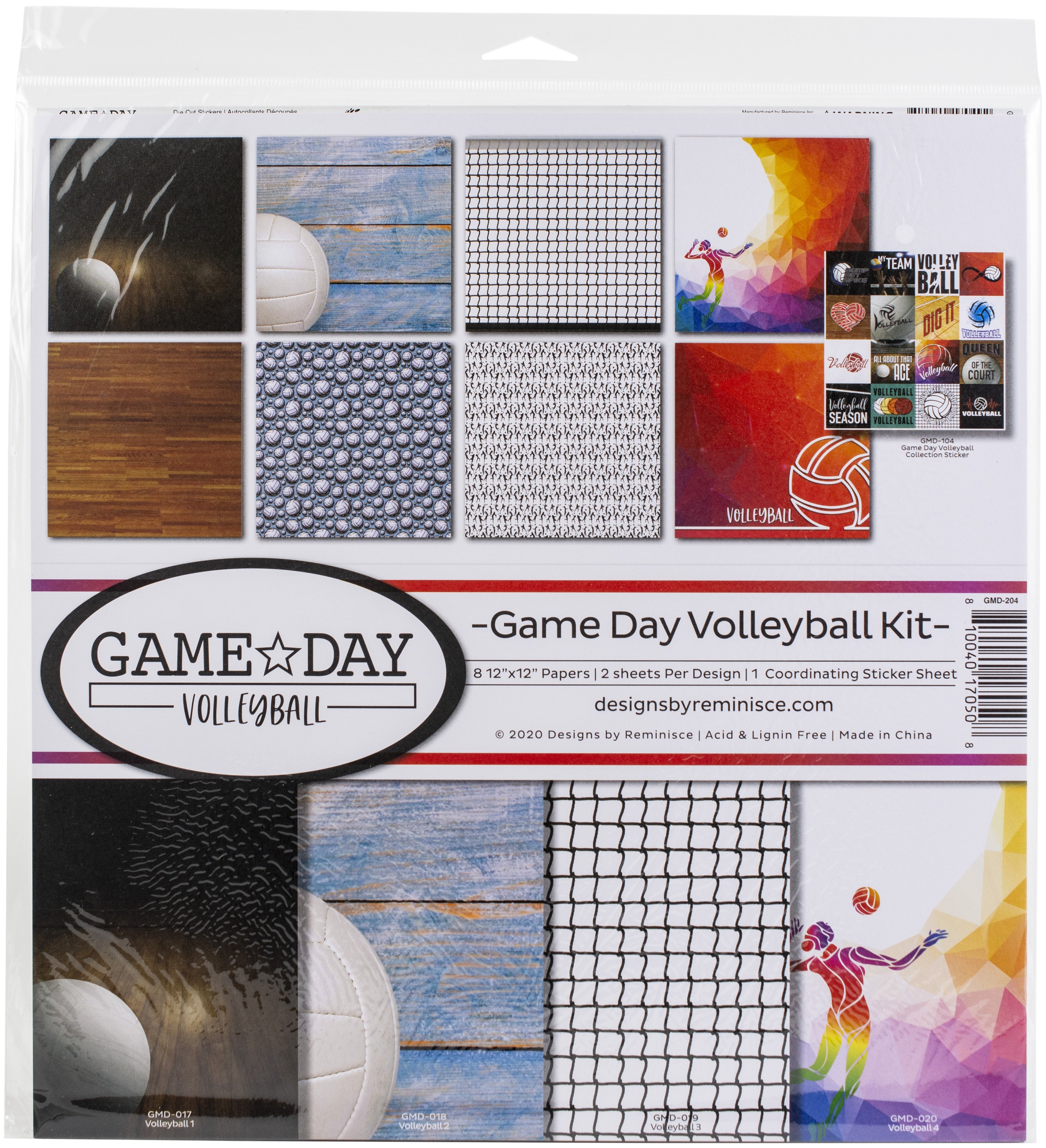 Reminisce Collection Kit 12"X12" Game Day Volleyball