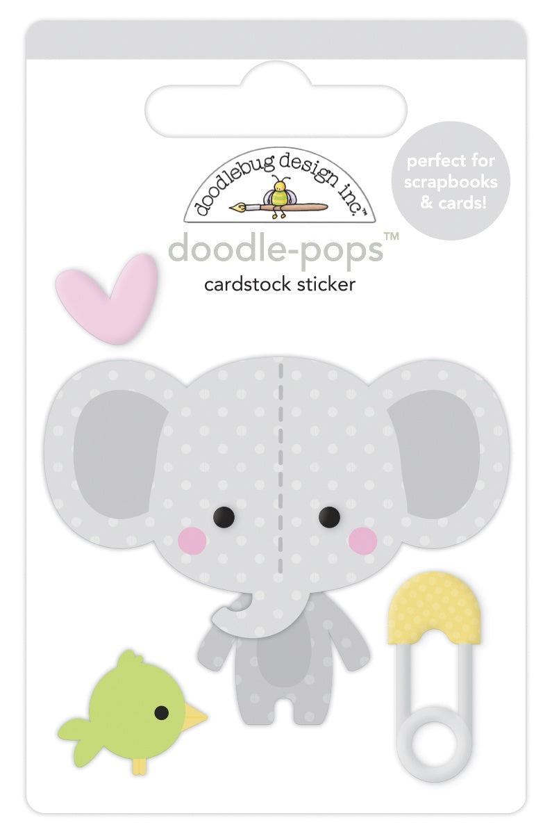 Doodlebug Doodle-Pops 3D Stickers Elli-Fun, Bundle Of Joy