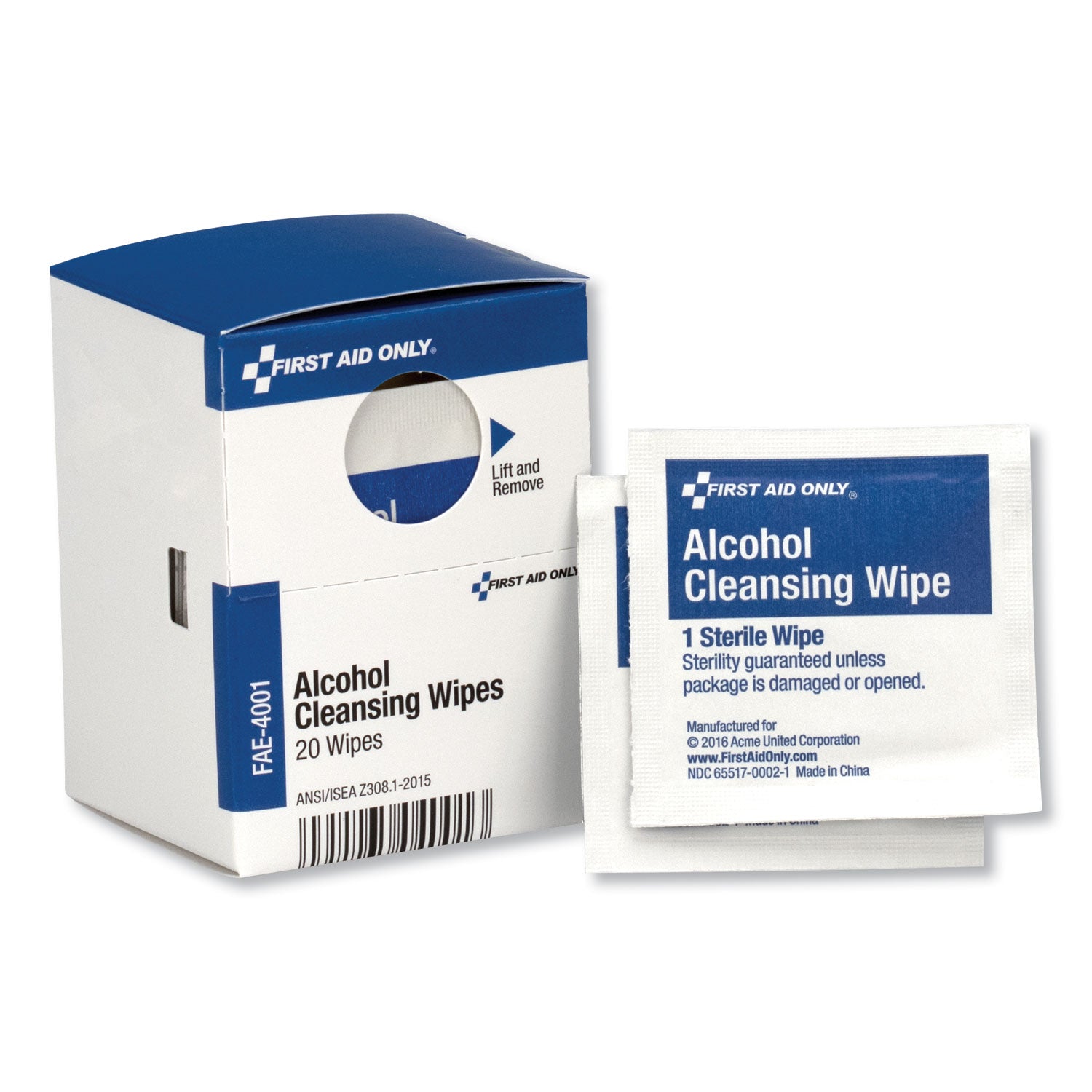 First Aid Only™ Alcohol Cleansing Pads, 20/Box