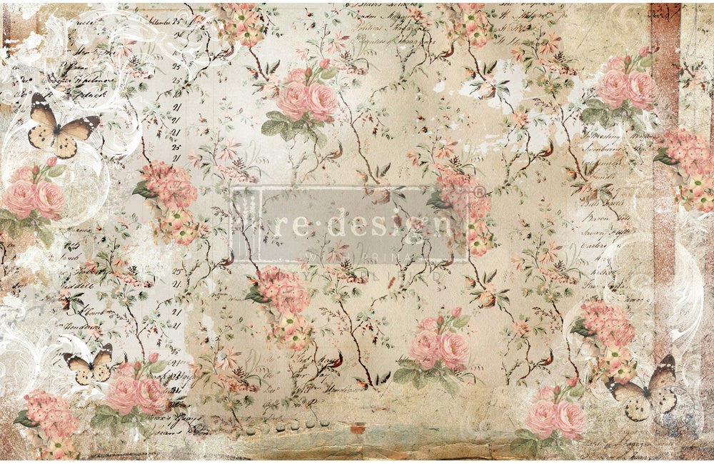 Prima Re-Design Decoupage Decor Tissue Paper 19"X30" 2/Pkg Botanicl Imprint