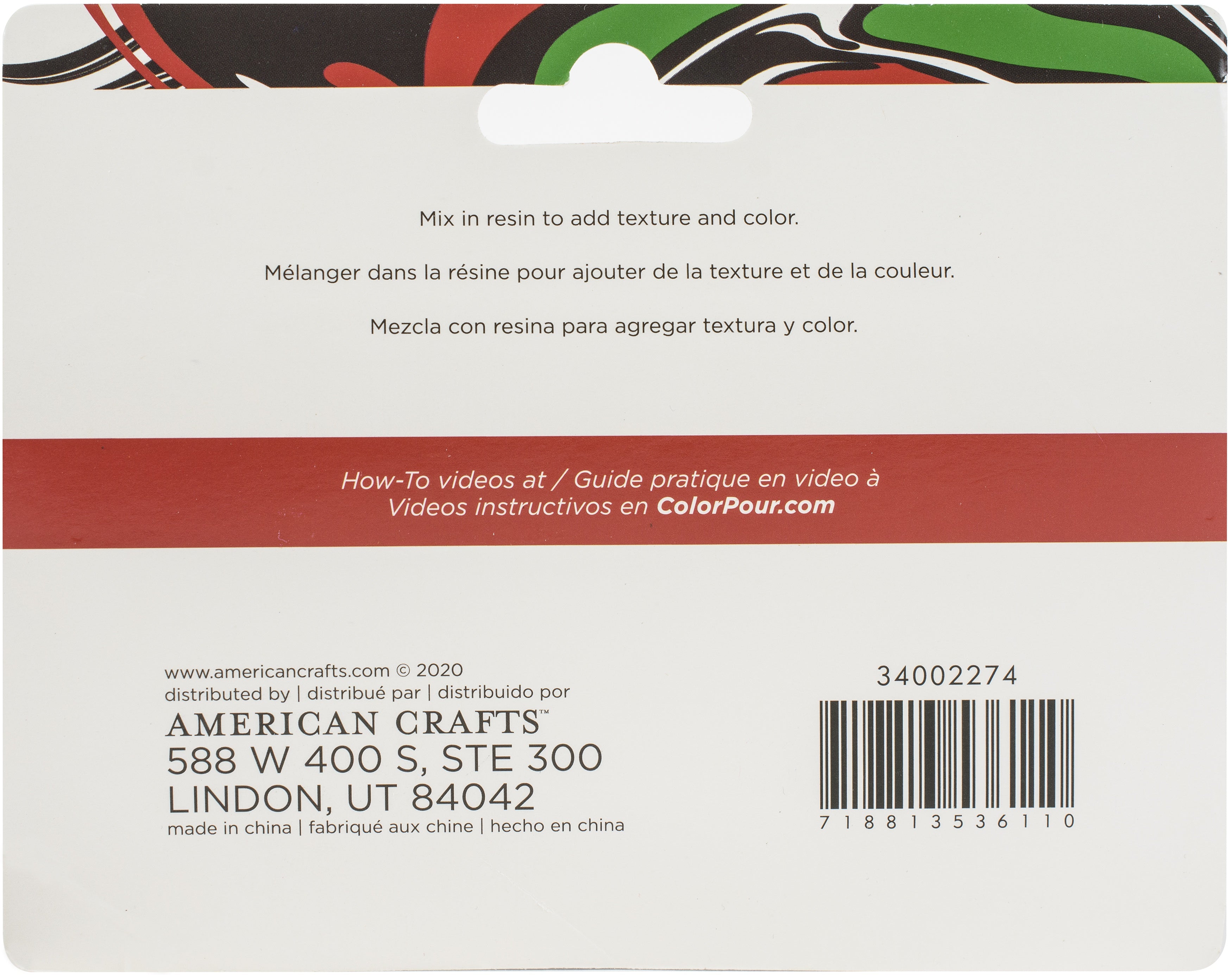 American Crafts Color Pour Mix-Ins 4/Pkg Holiday Clay Confetti