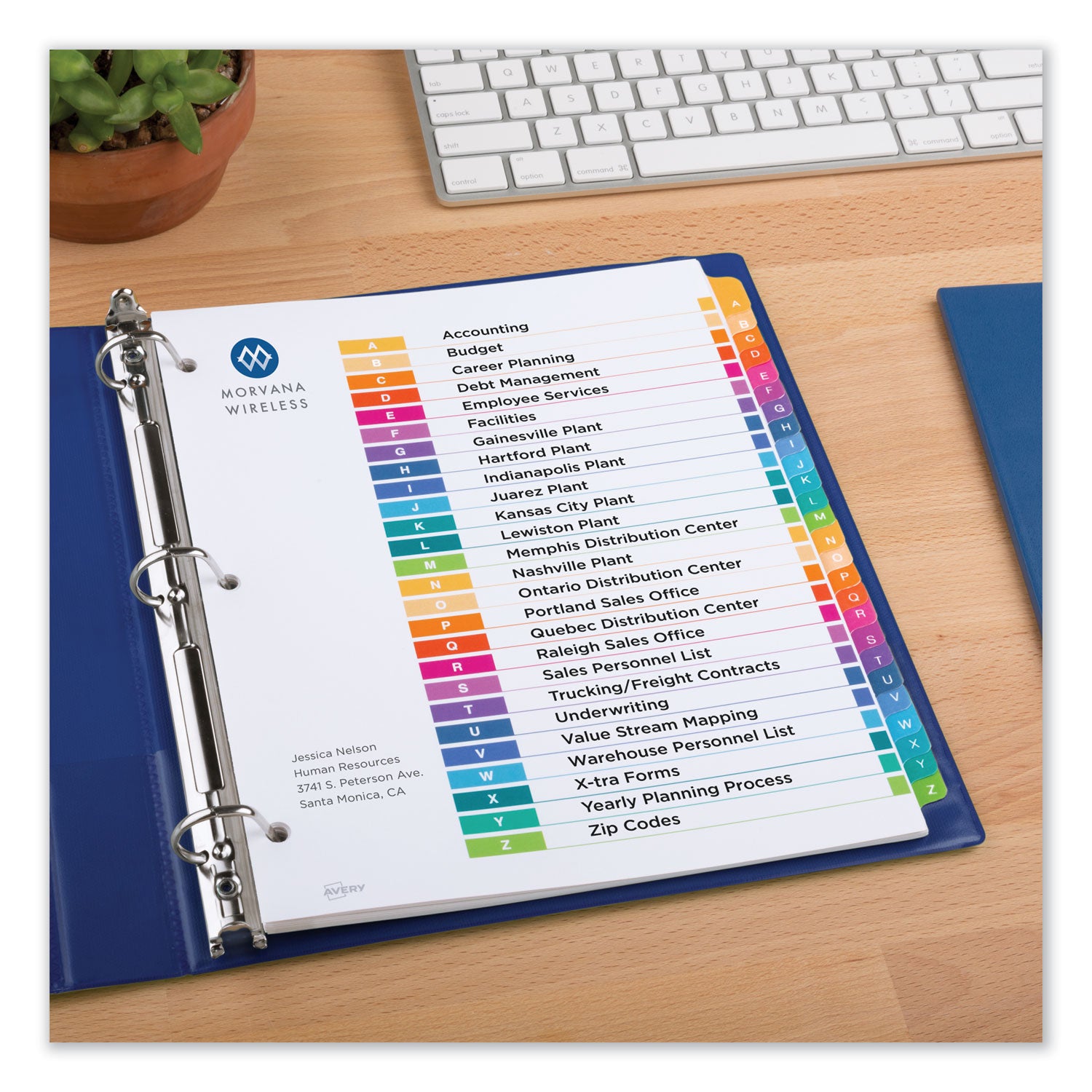 Avery® Ready Index Customizable Table of Contents Multicolor Dividers, 26-Tab, Letter