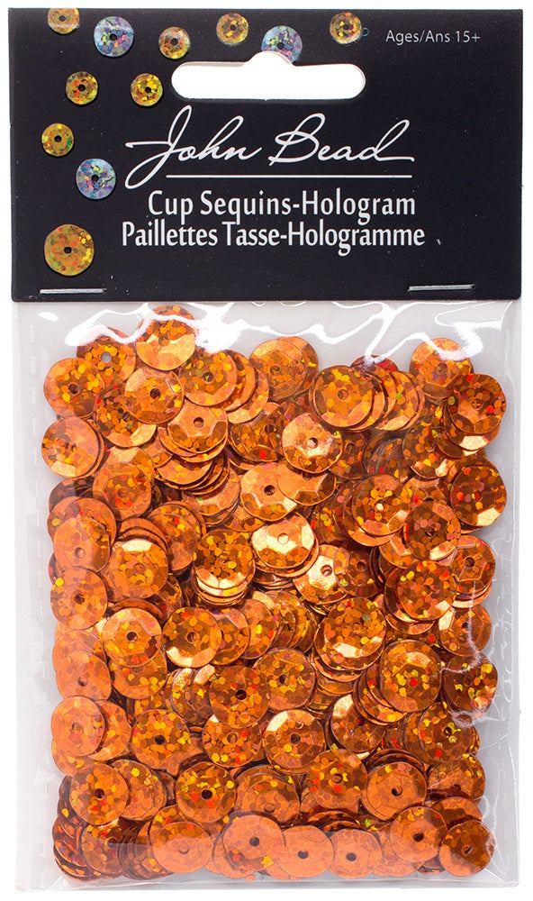 Round Sequins 8mm 850/Pkg Orange