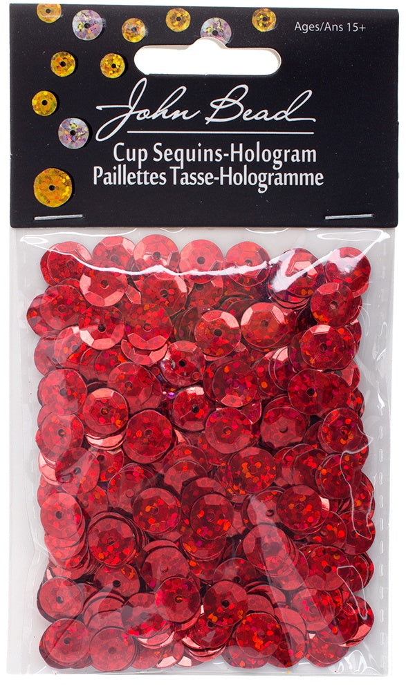 Round Sequins 8mm 850/Pkg Red