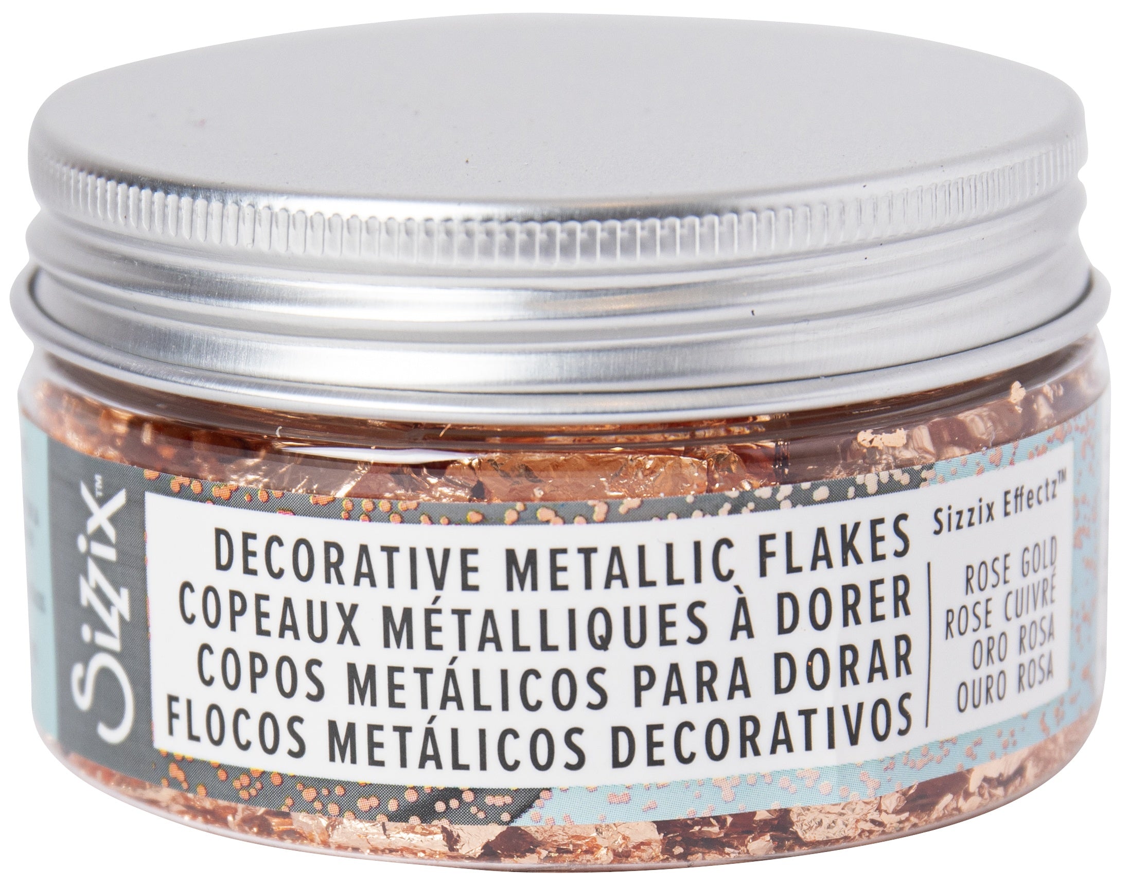 Sizzix Effectz Decorative Metallic Flakes 100ml Rose Gold