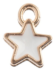 Sweet & Petite Charms  Tiny Star White, 7x9mm 10/Pkg