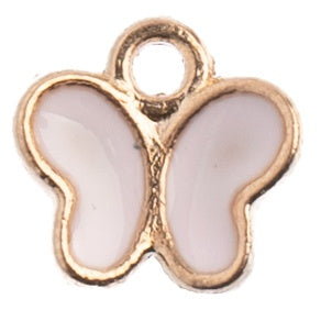Sweet & Petite Charms  Butterfly Pink, 8x8mm 10/Pkg