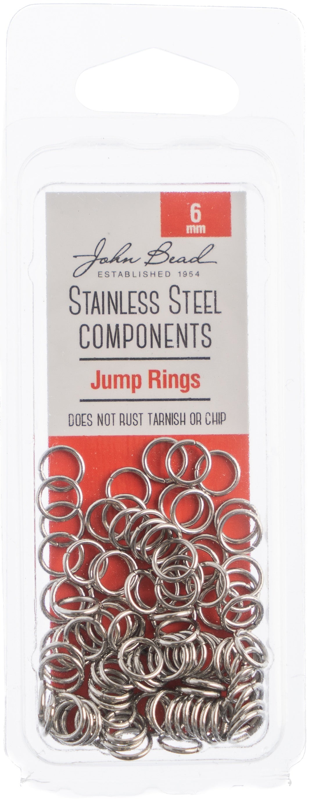 Stainless Steel Jump Ring 100/Pkg 6mm