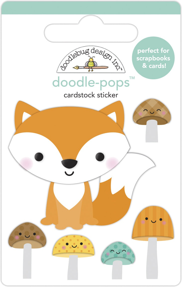 Doodlebug Doodle-Pops 3D Stickers Fox & Friends