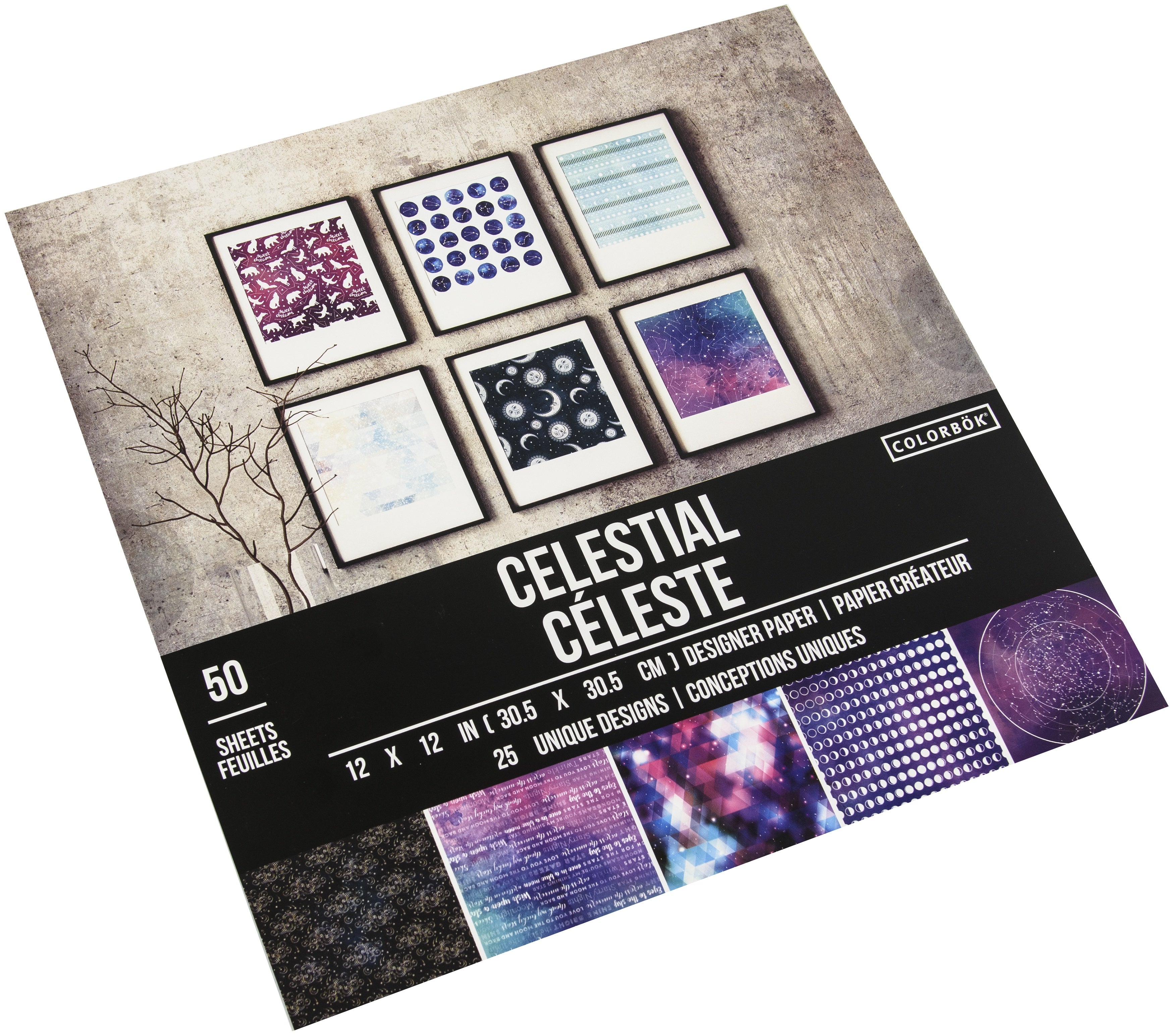 Colorbok Designer Paper 12"X12" Celestial