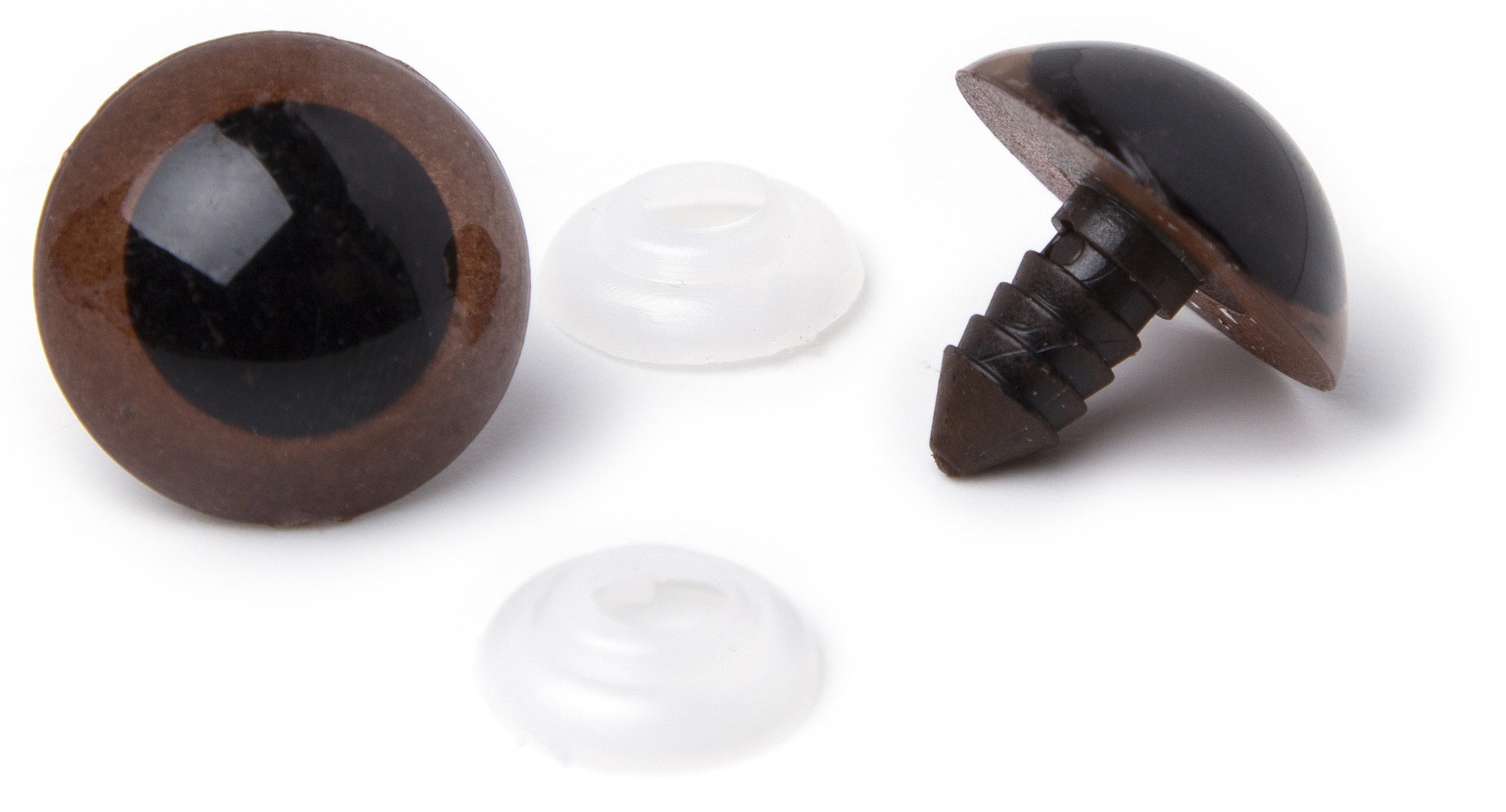 Shank Back Animal Eyes 20mm 2/Pkg Brown