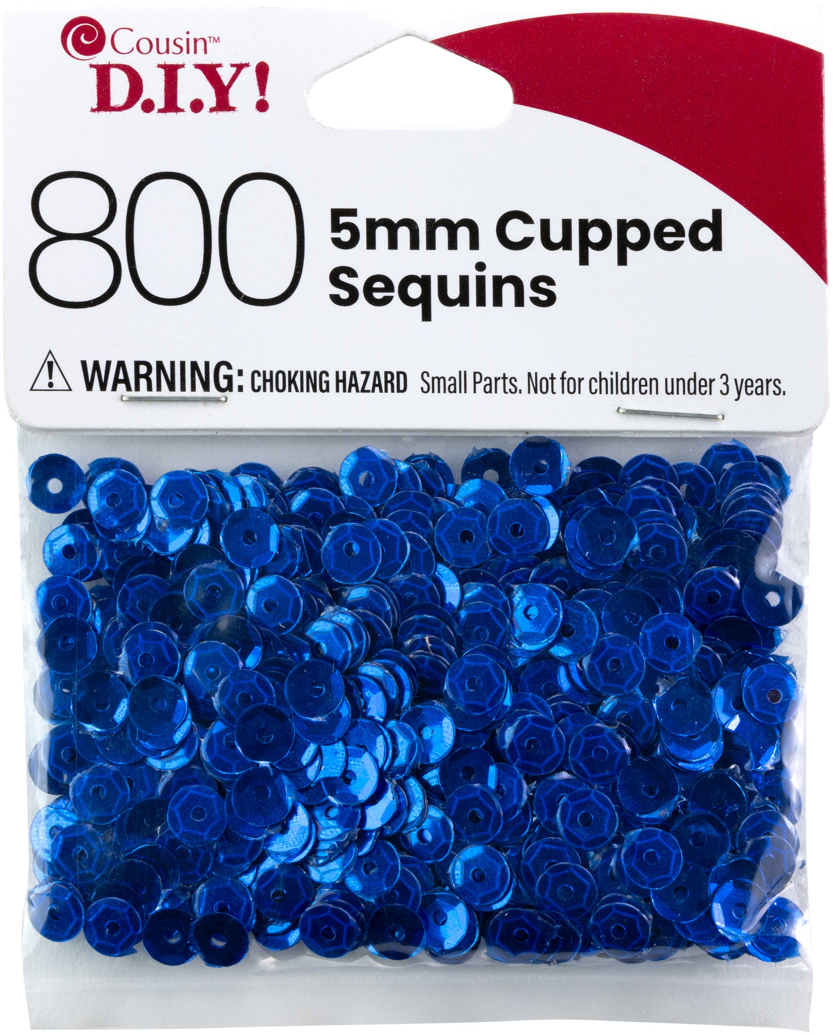 Cupped Sequins  Royal Blue, 5mm 800/Pkg