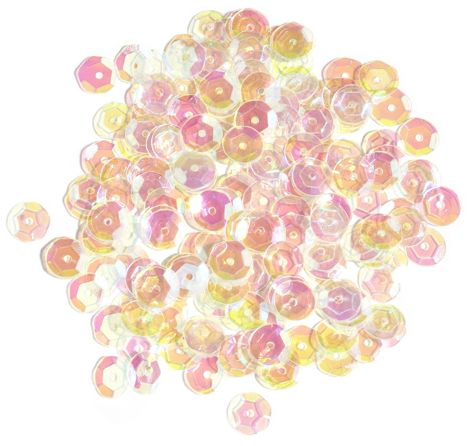 Cupped Sequins  Crystal Iridescent, 8mm 200/Pkg