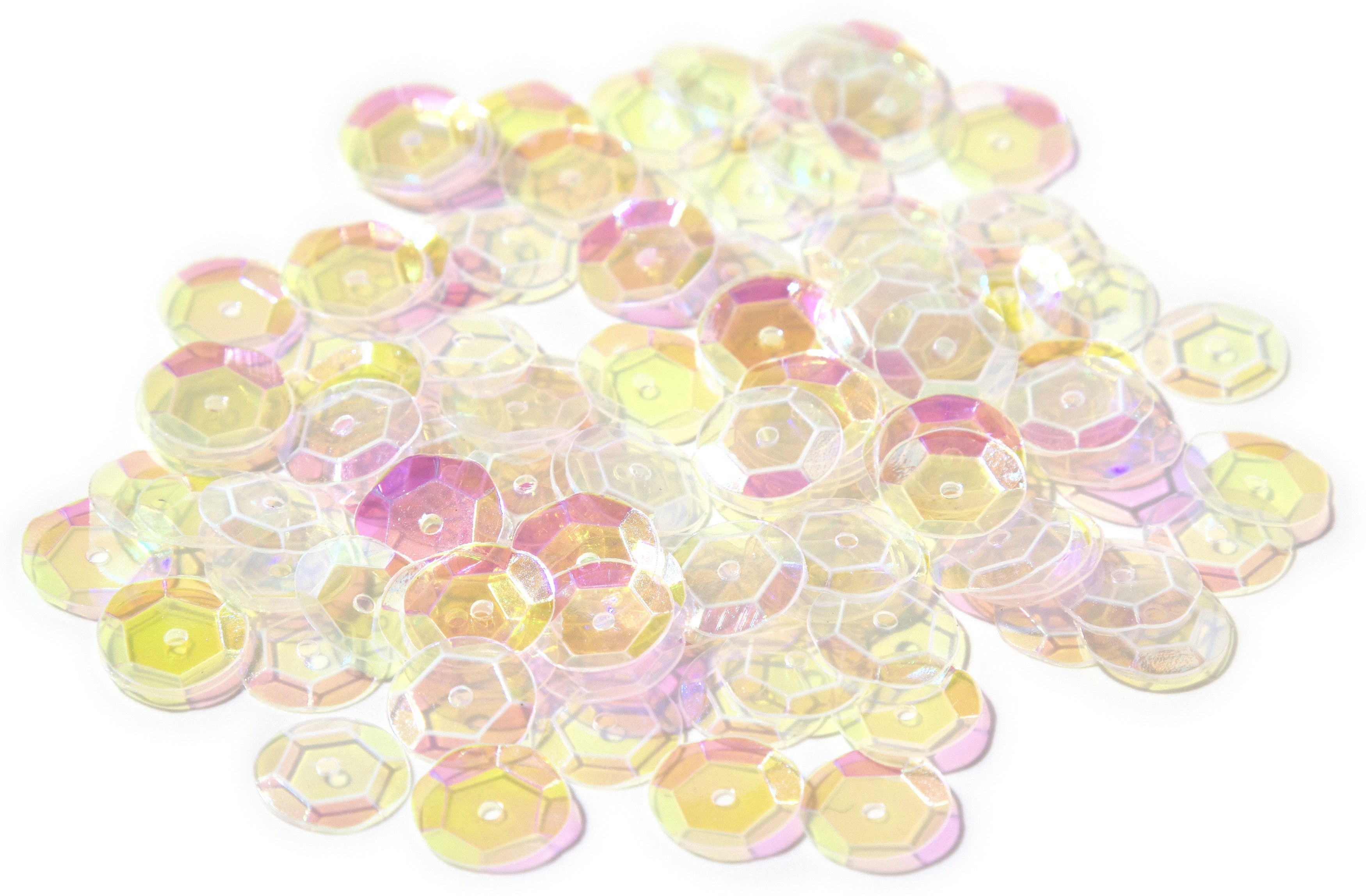 Cupped Sequins  Crystal Iridescent, 10mm 120/Pkg