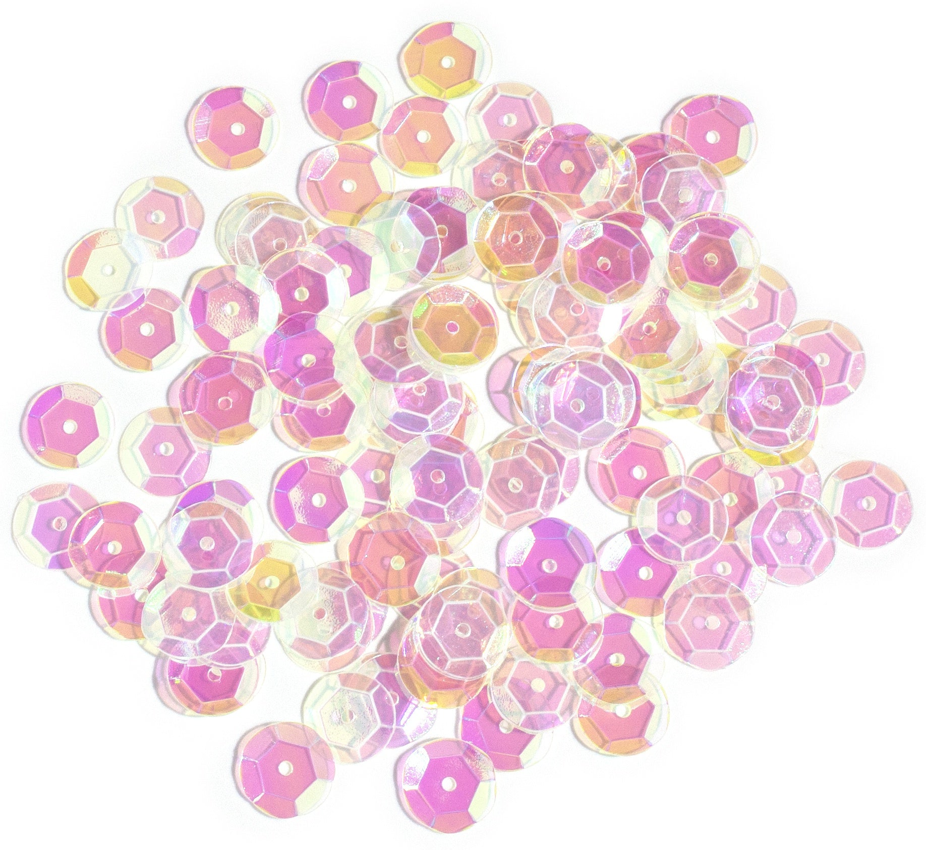 Cupped Sequins  Crystal Iridescent, 10mm 120/Pkg