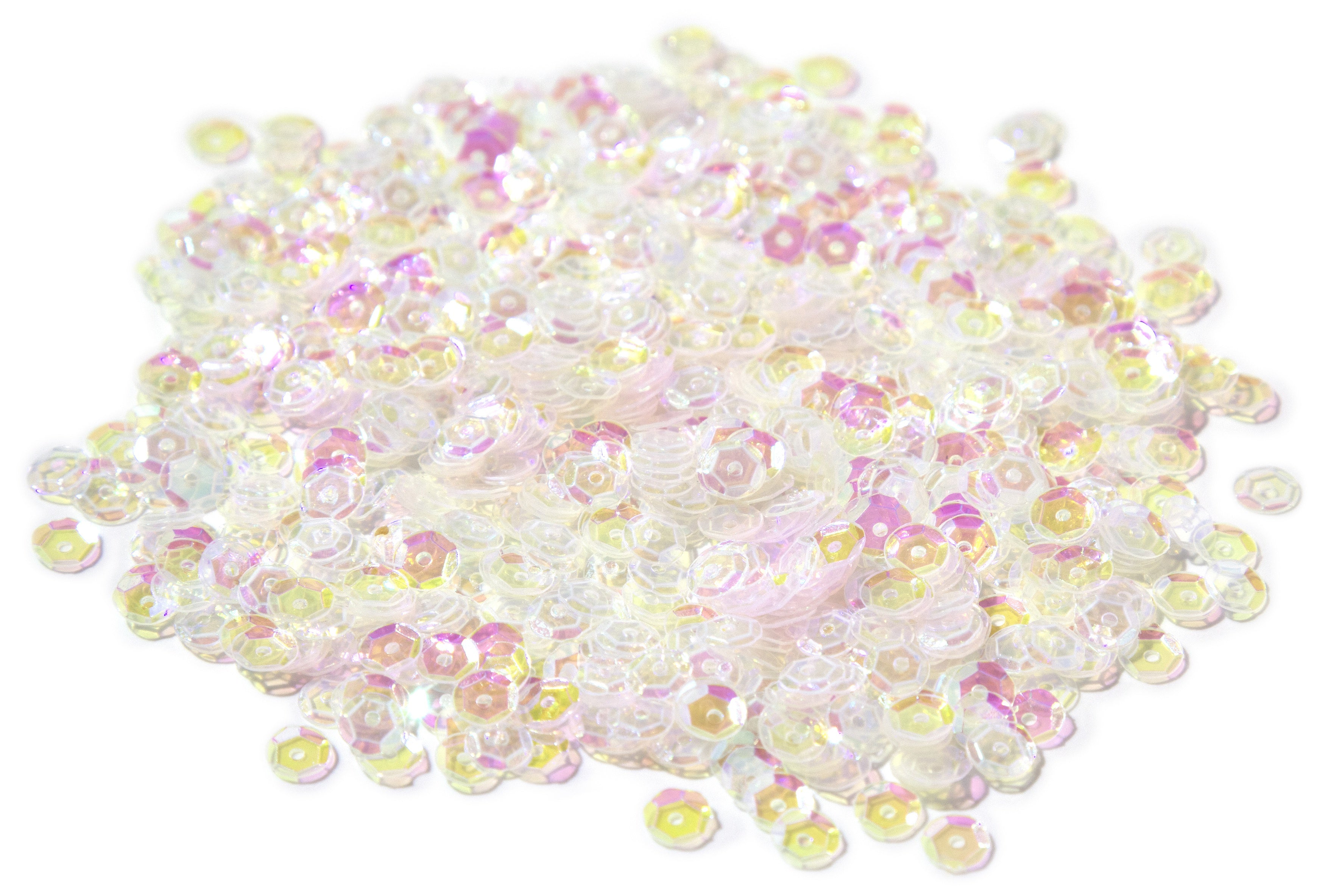 Cupped Sequins  Crystal Iridescent, 5mm 800/Pkg