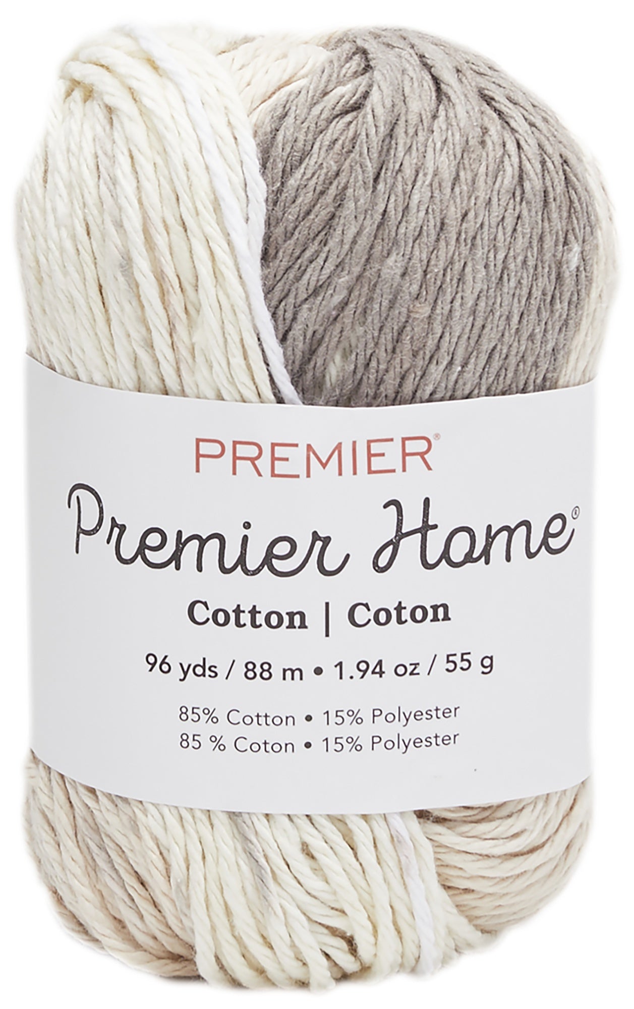 Premier Yarns Home Cotton Yarn - Multi Cream Stripe