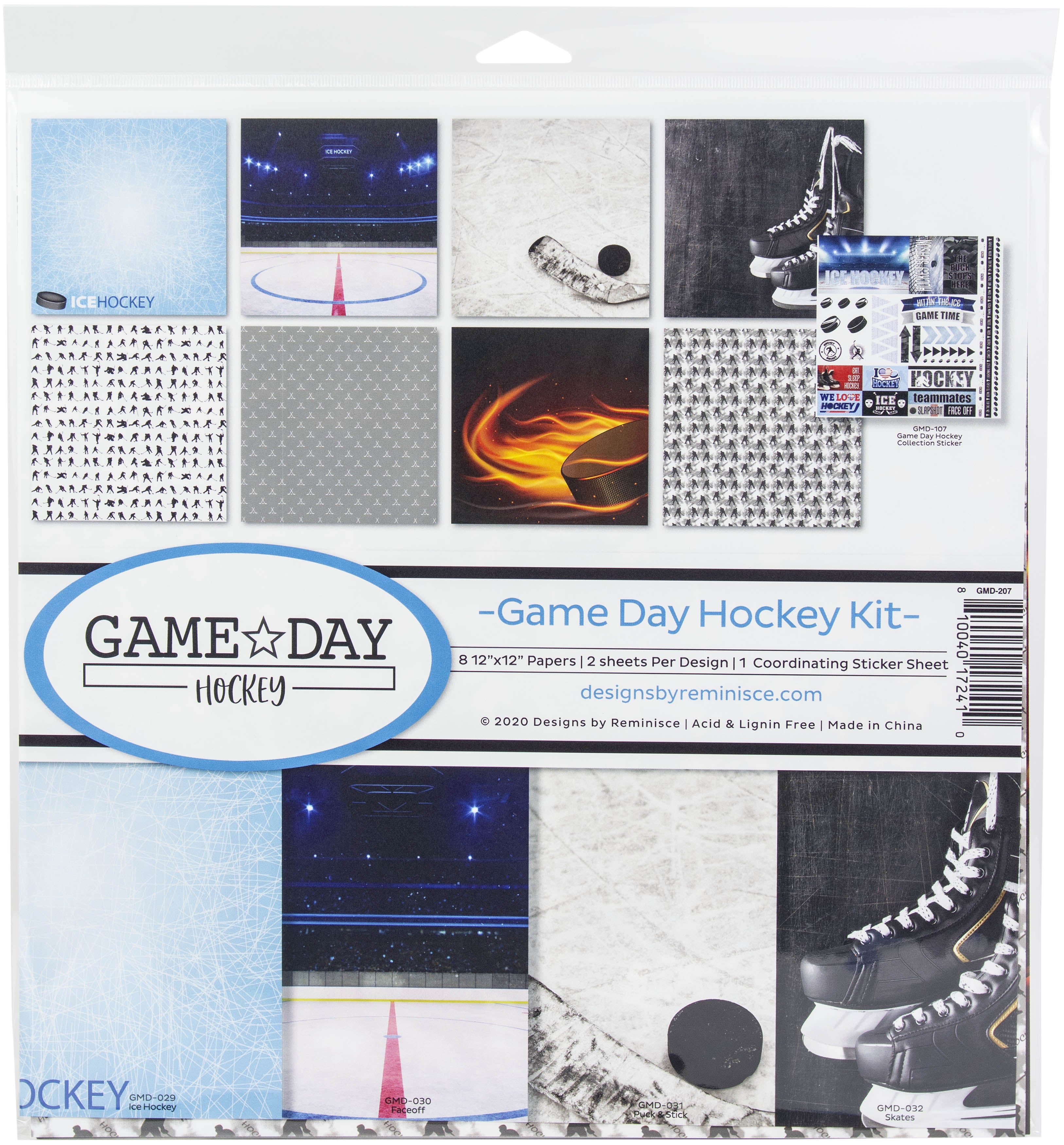 Reminisce Collection Kit 12"X12" Game Day Hockey