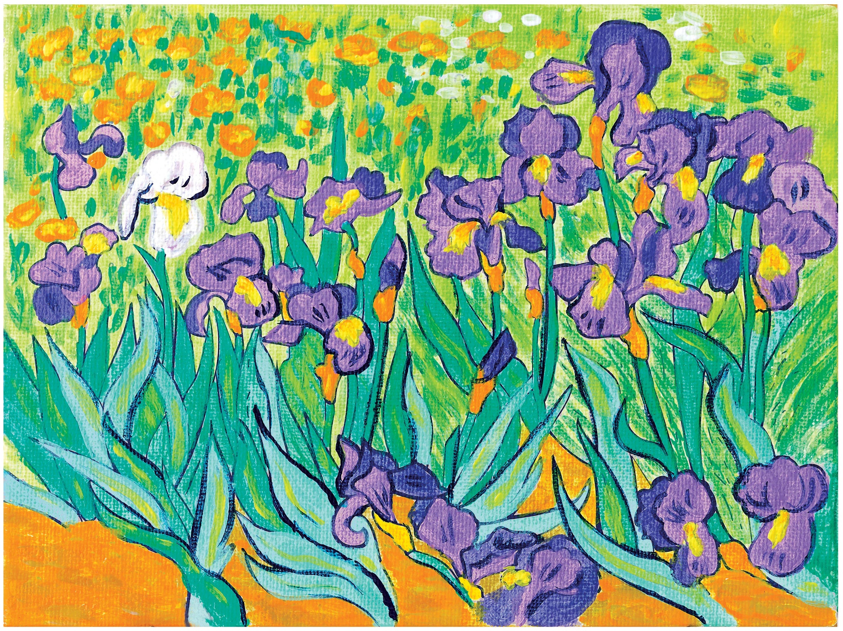 Museum Series Paint By Number Kit 6"X8"-Irises