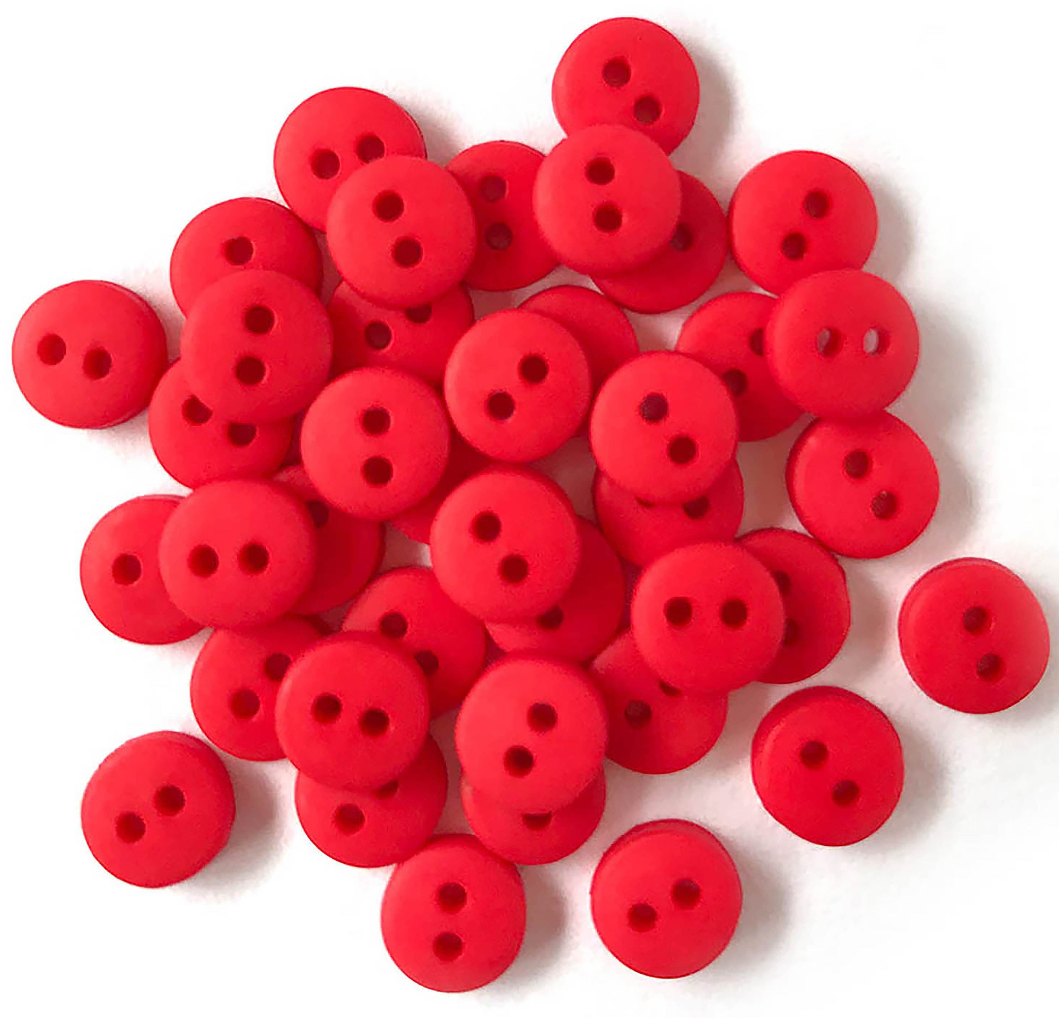 Buttons Galore Tiny Buttons Red 35 pack