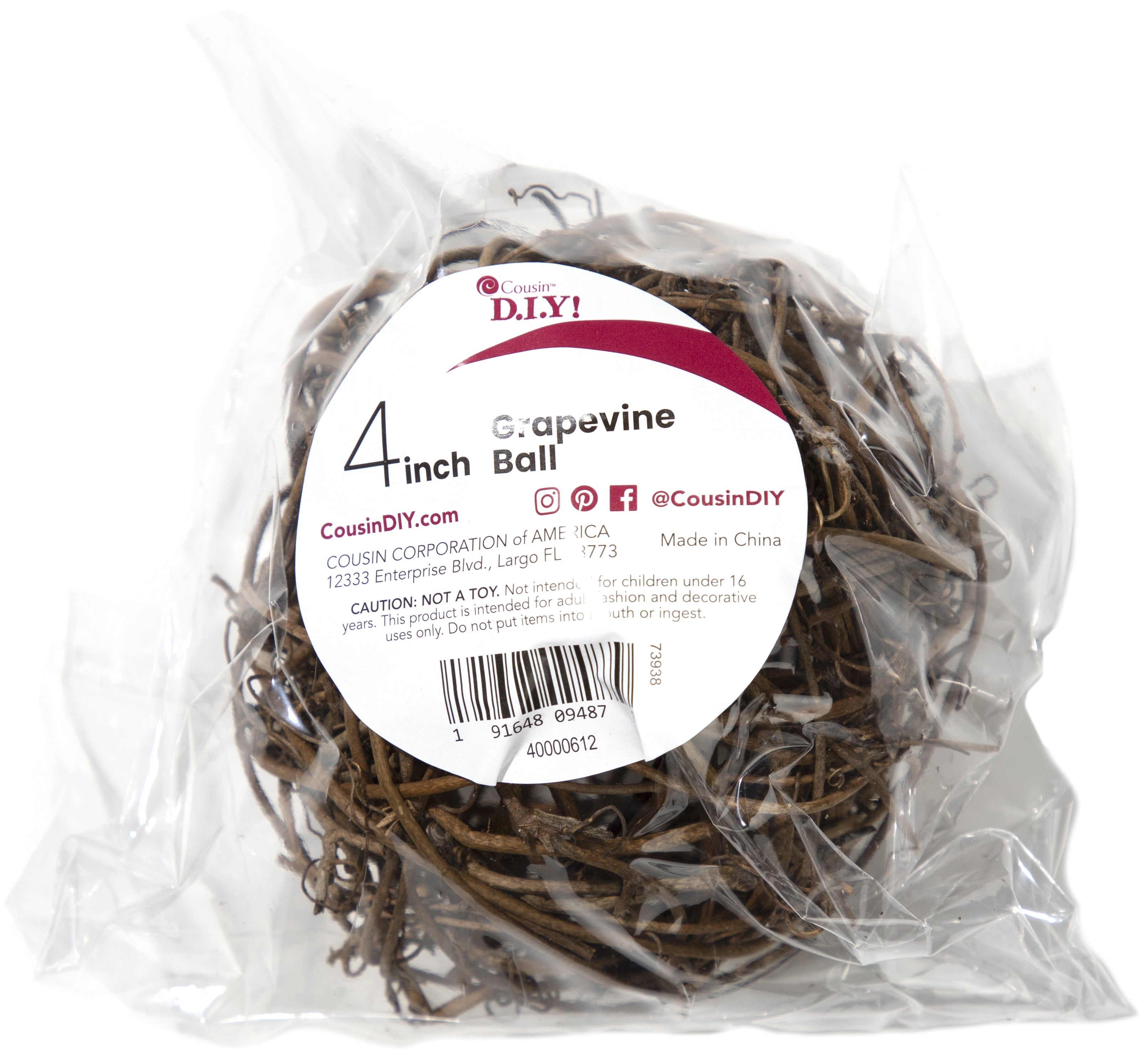 Grapevine Ball  4"