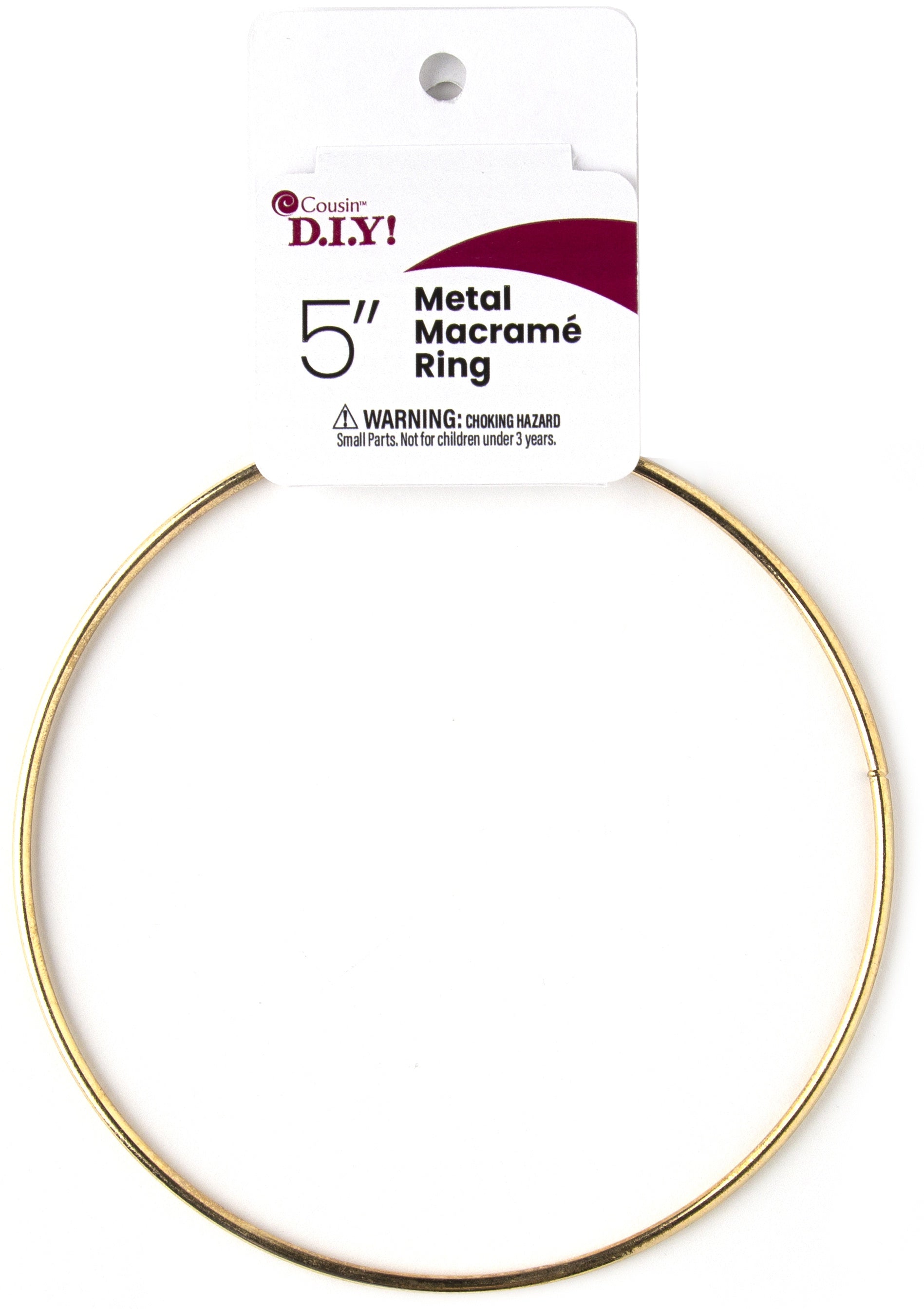 Metal Macrame Ring 5" Gold