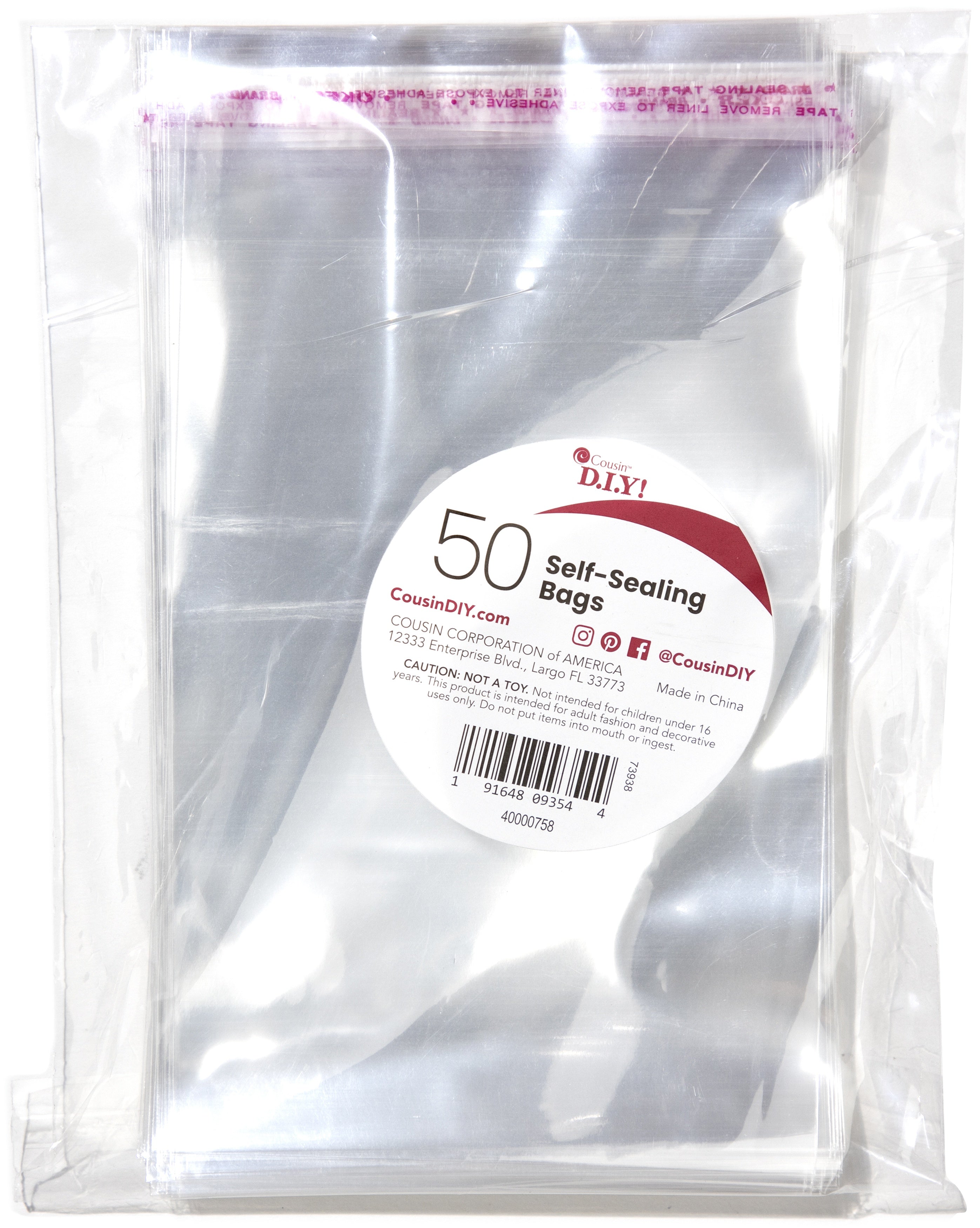 Self-Sealing Bags 50/Pkg 4.125"x6.125"
