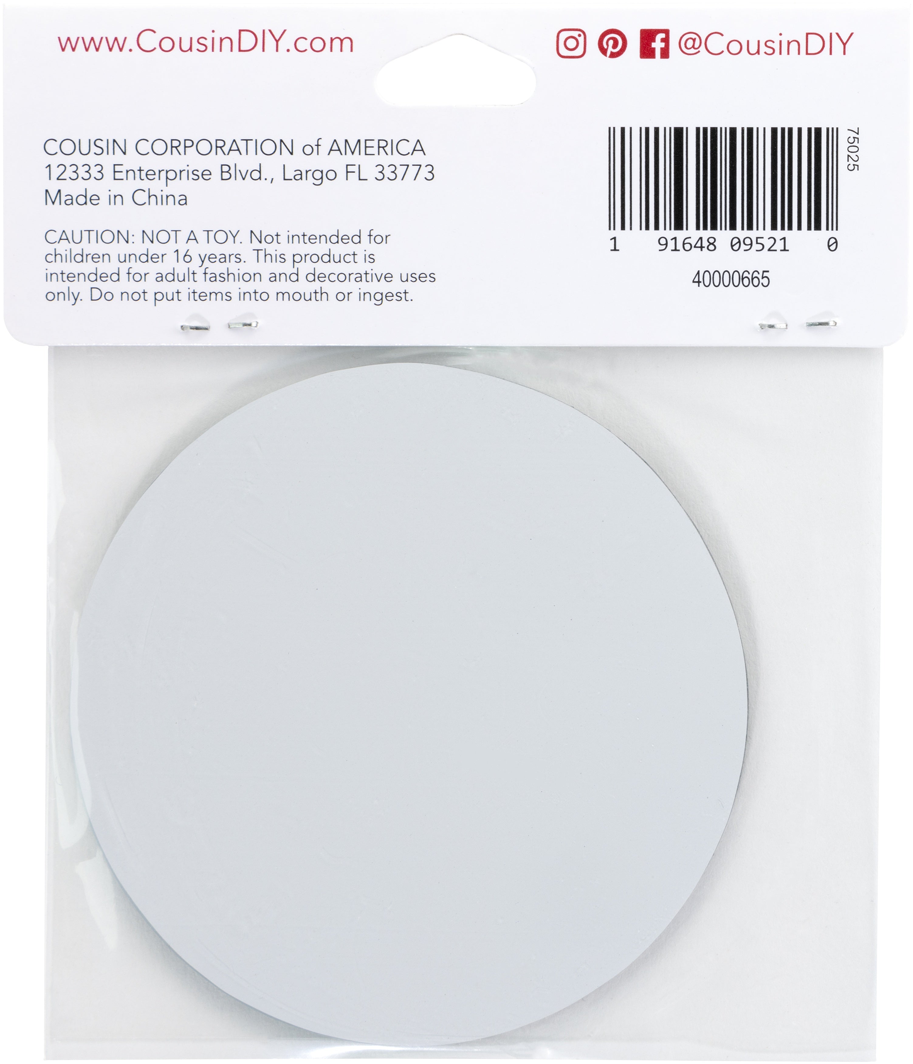 Round Glass Mirror 2/Pkg Silver