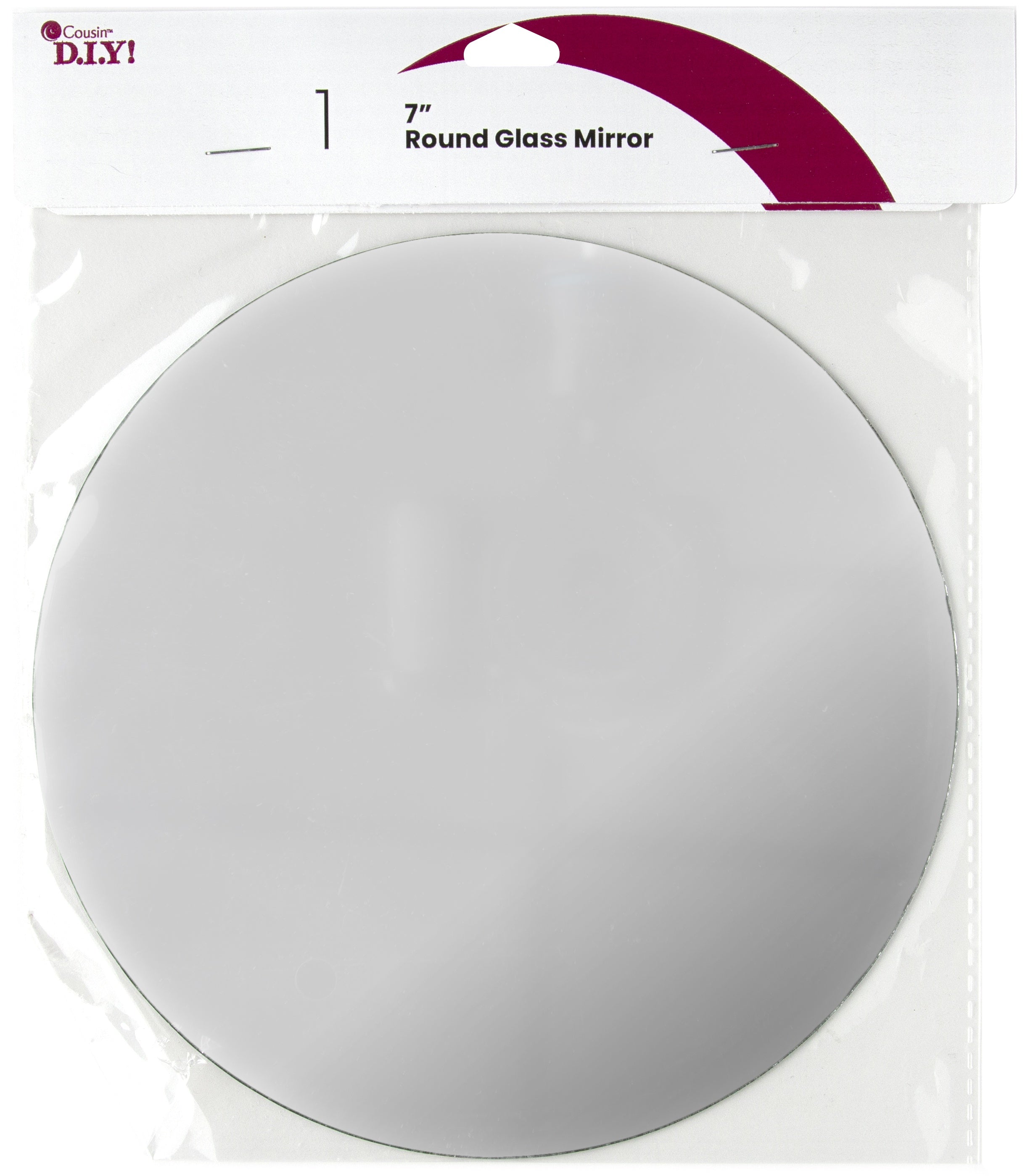Round Glass Mirror  Silver