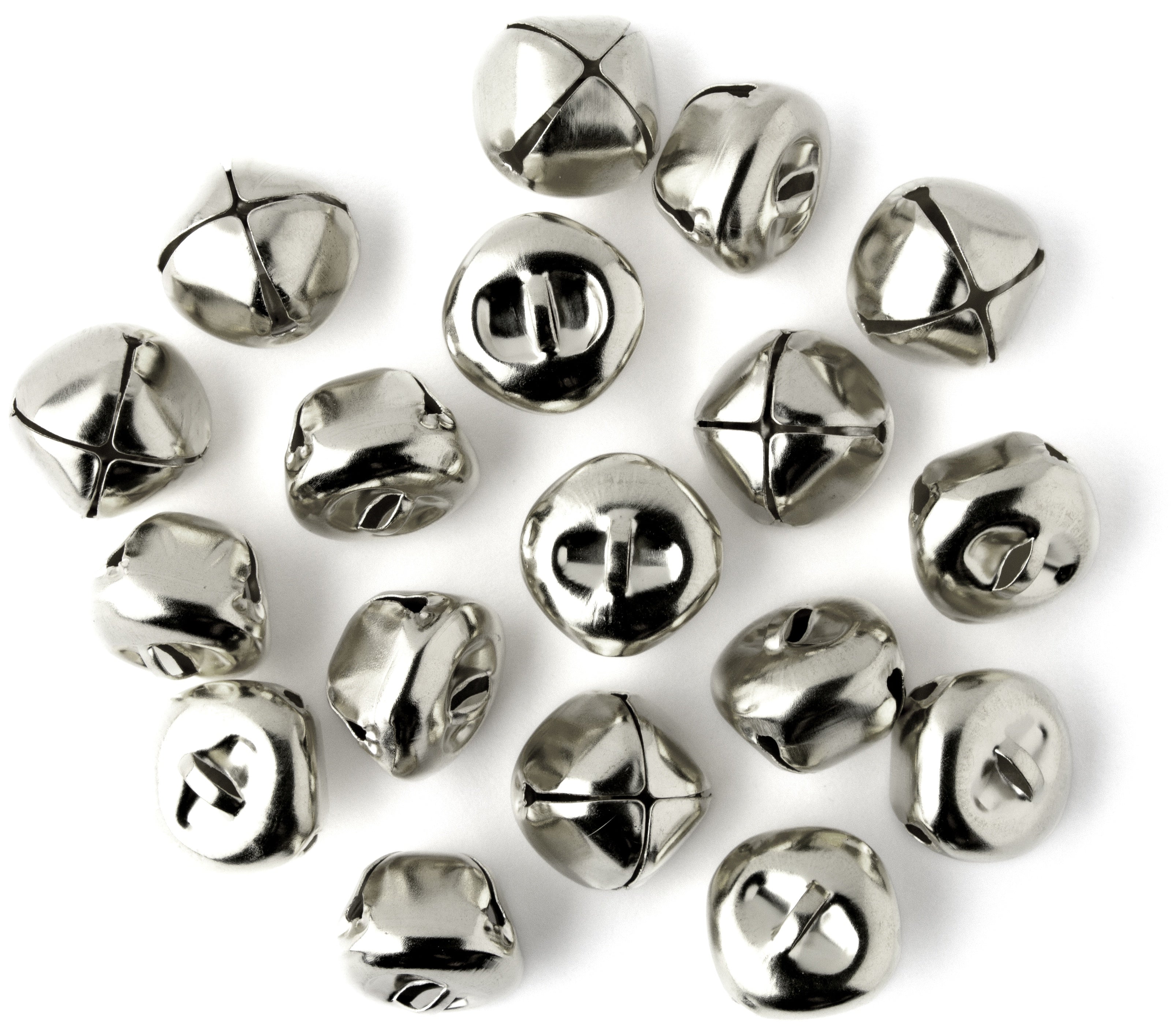Jingle Bells 1" 18/Pkg Silver