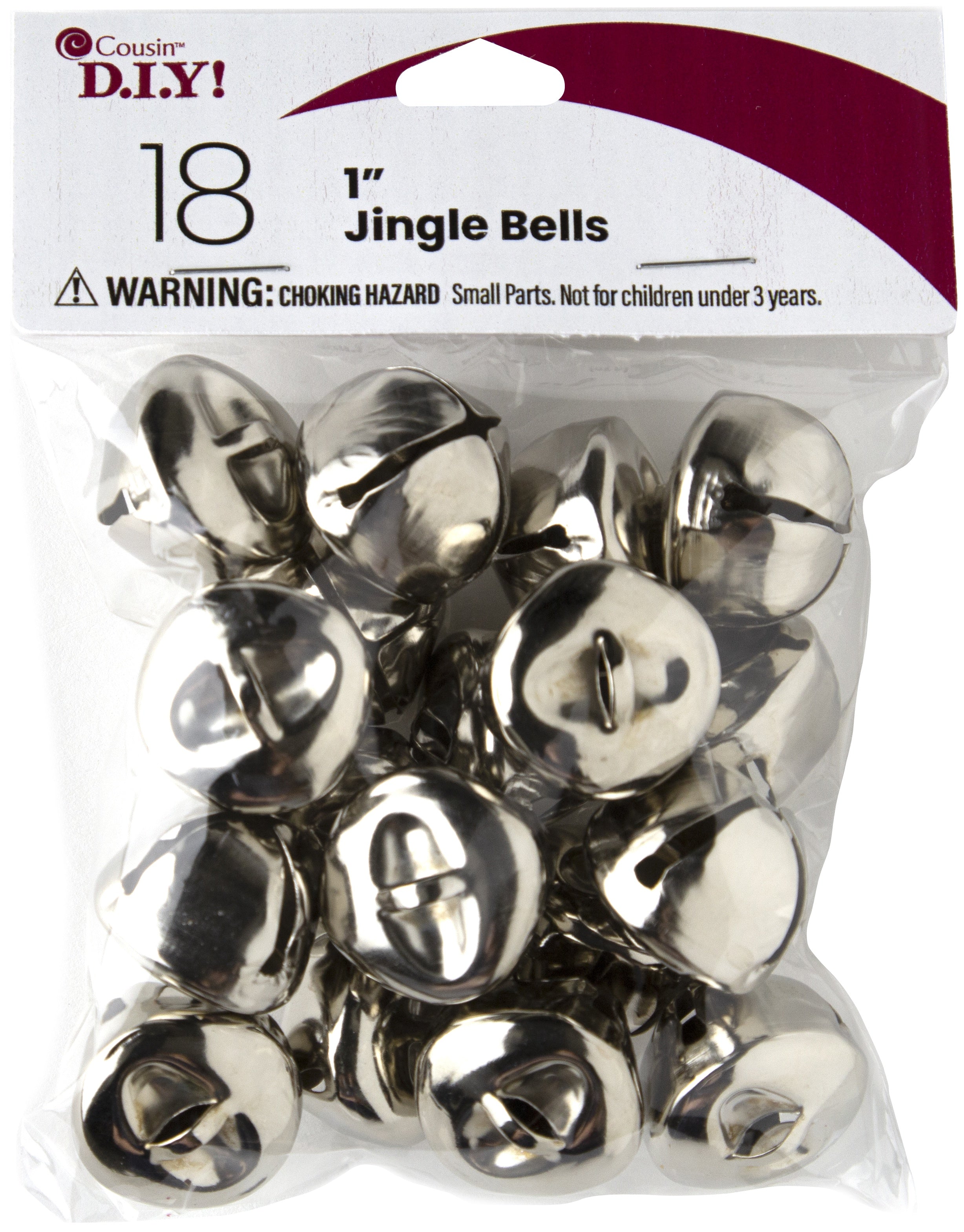 Jingle Bells 1" 18/Pkg Silver