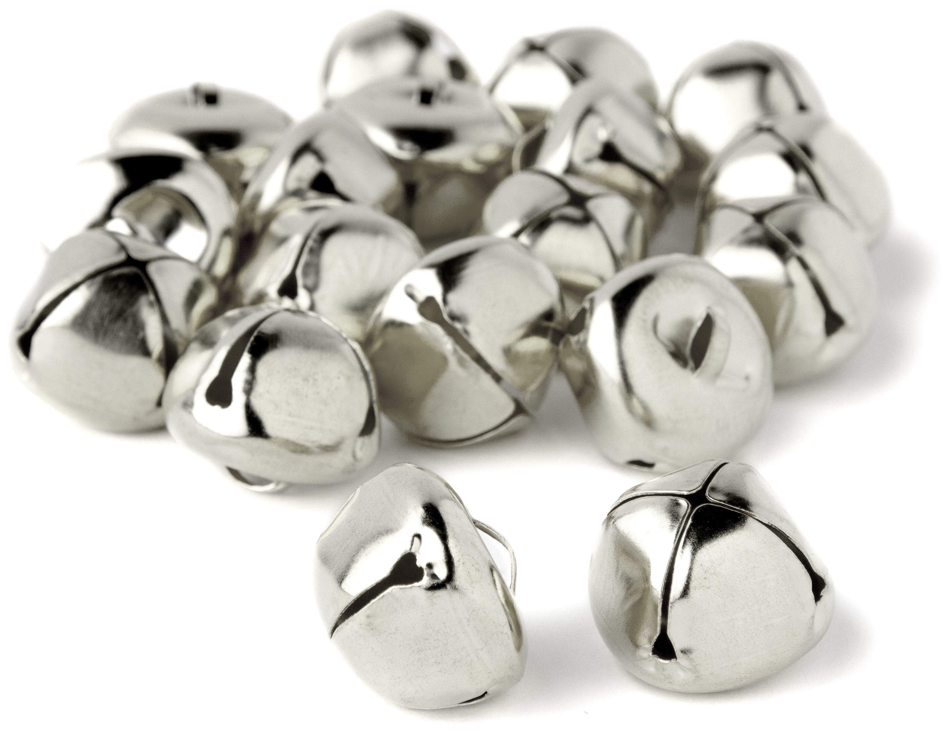 Jingle Bells 1" 18/Pkg Silver