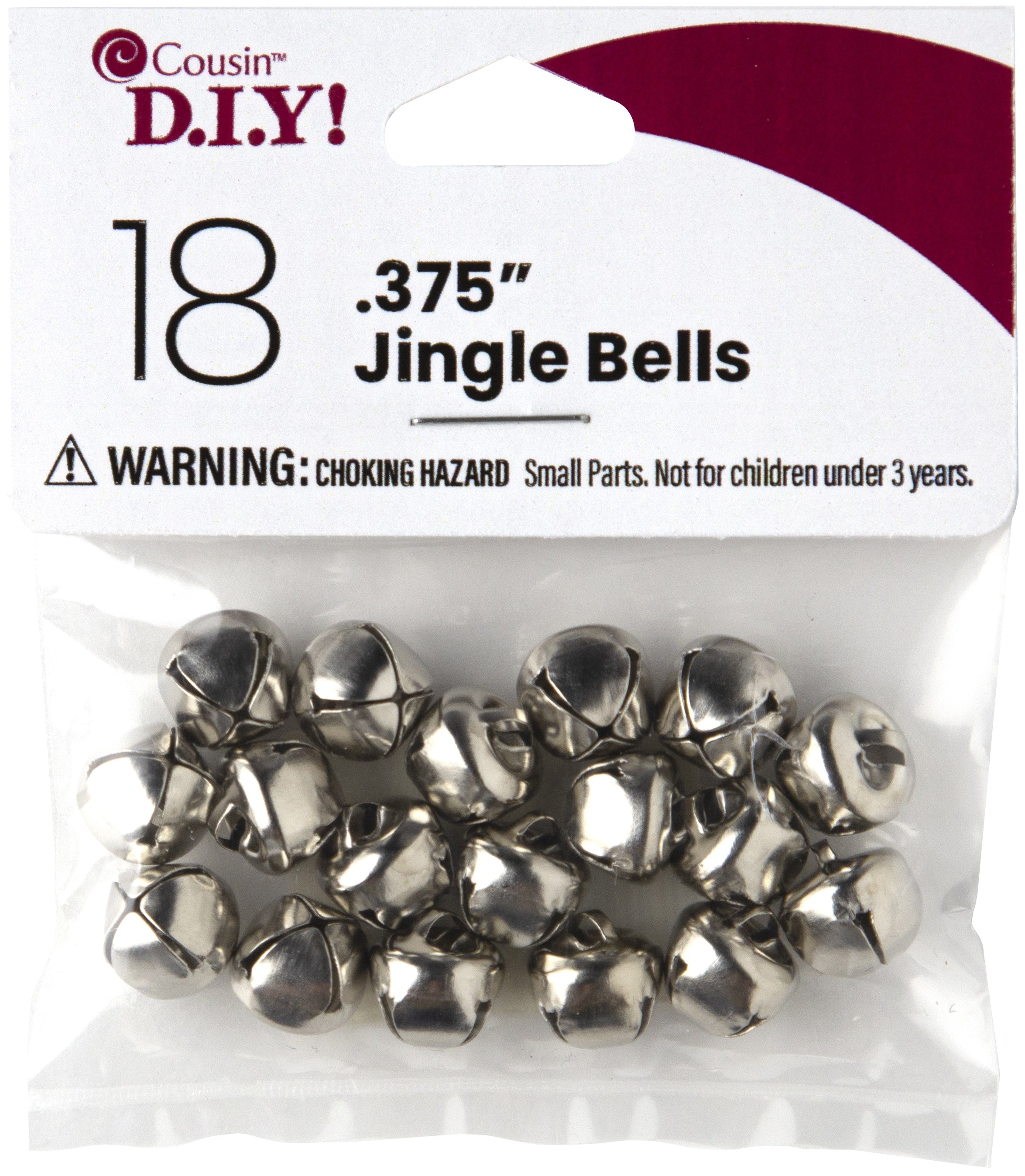Jingle Bells .375" 18/Pkg Silver
