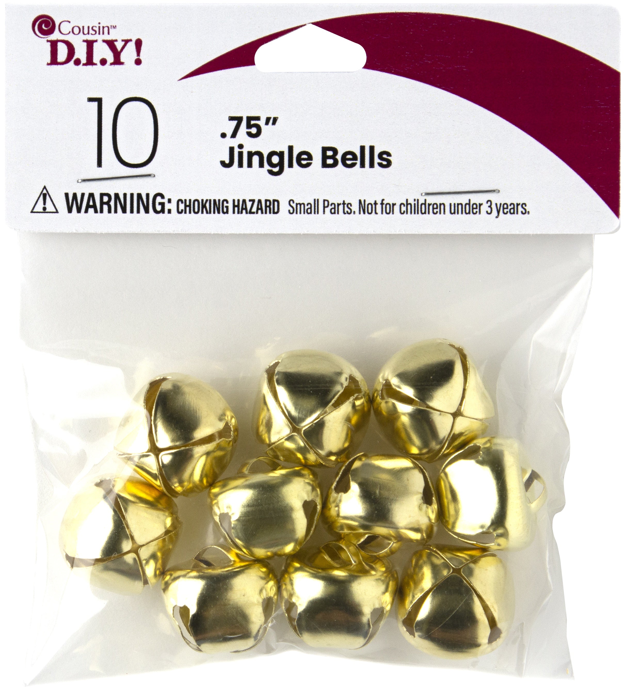 Jingle Bells .75" 10/Pkg Gold