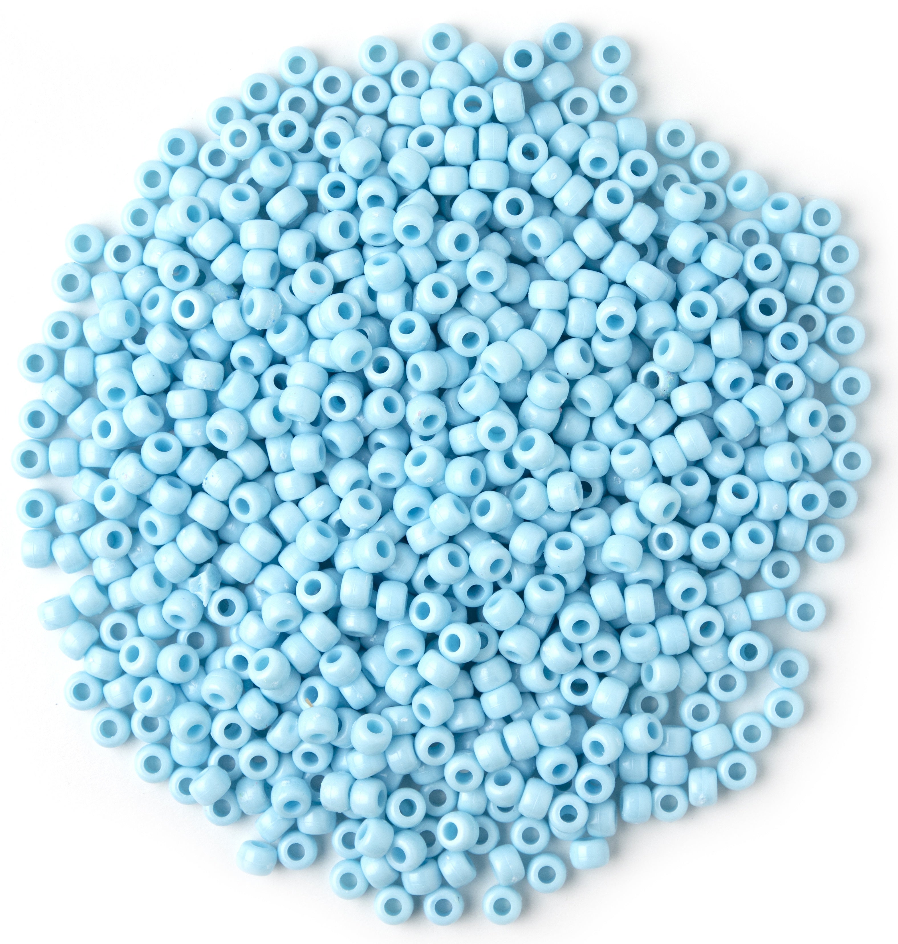 Pony Beads 6mmx9mm 720/Pkg Opaque Ligth Blue