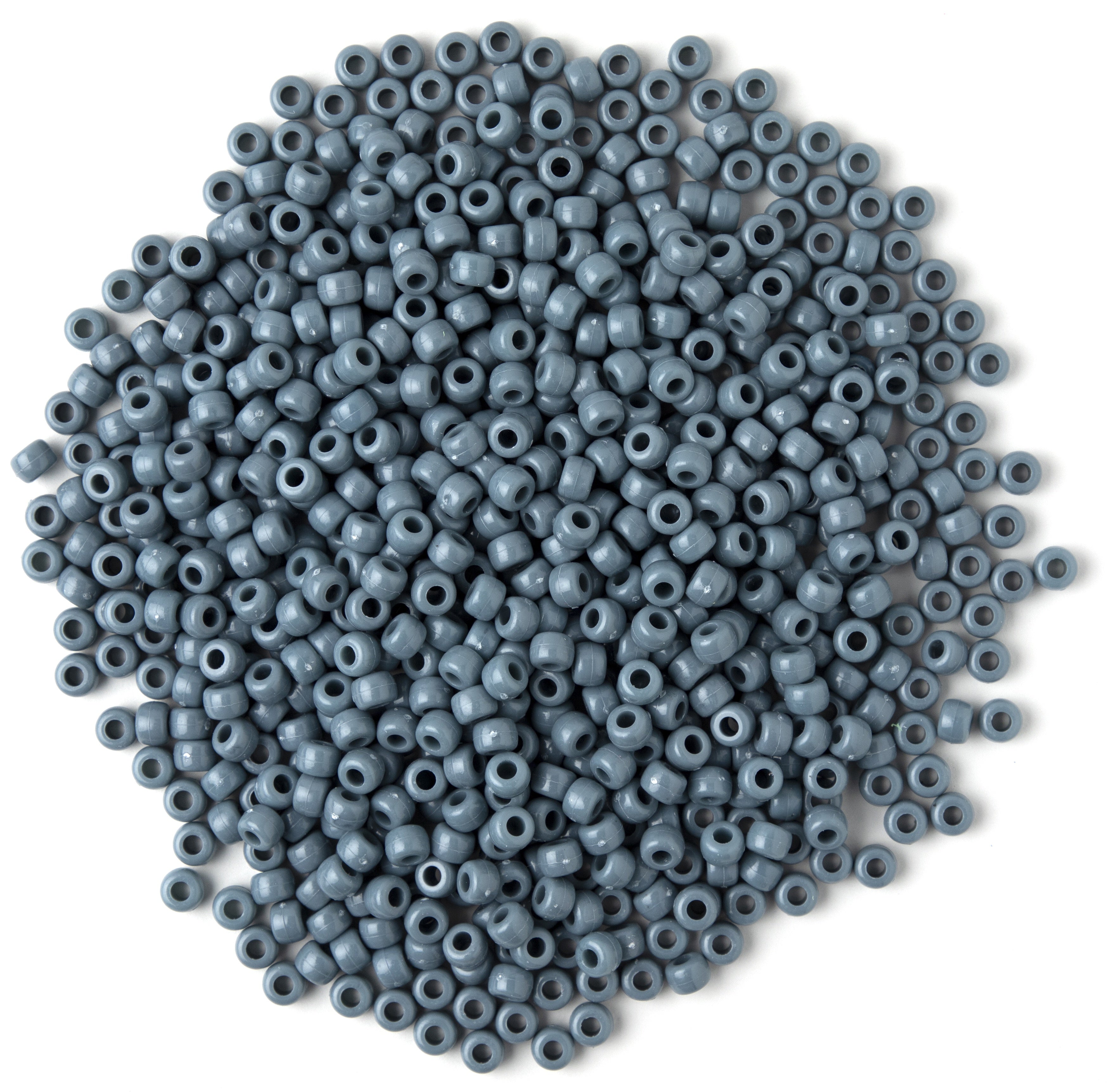 Pony Beads 6mmx9mm 720/Pkg Opaque Gray