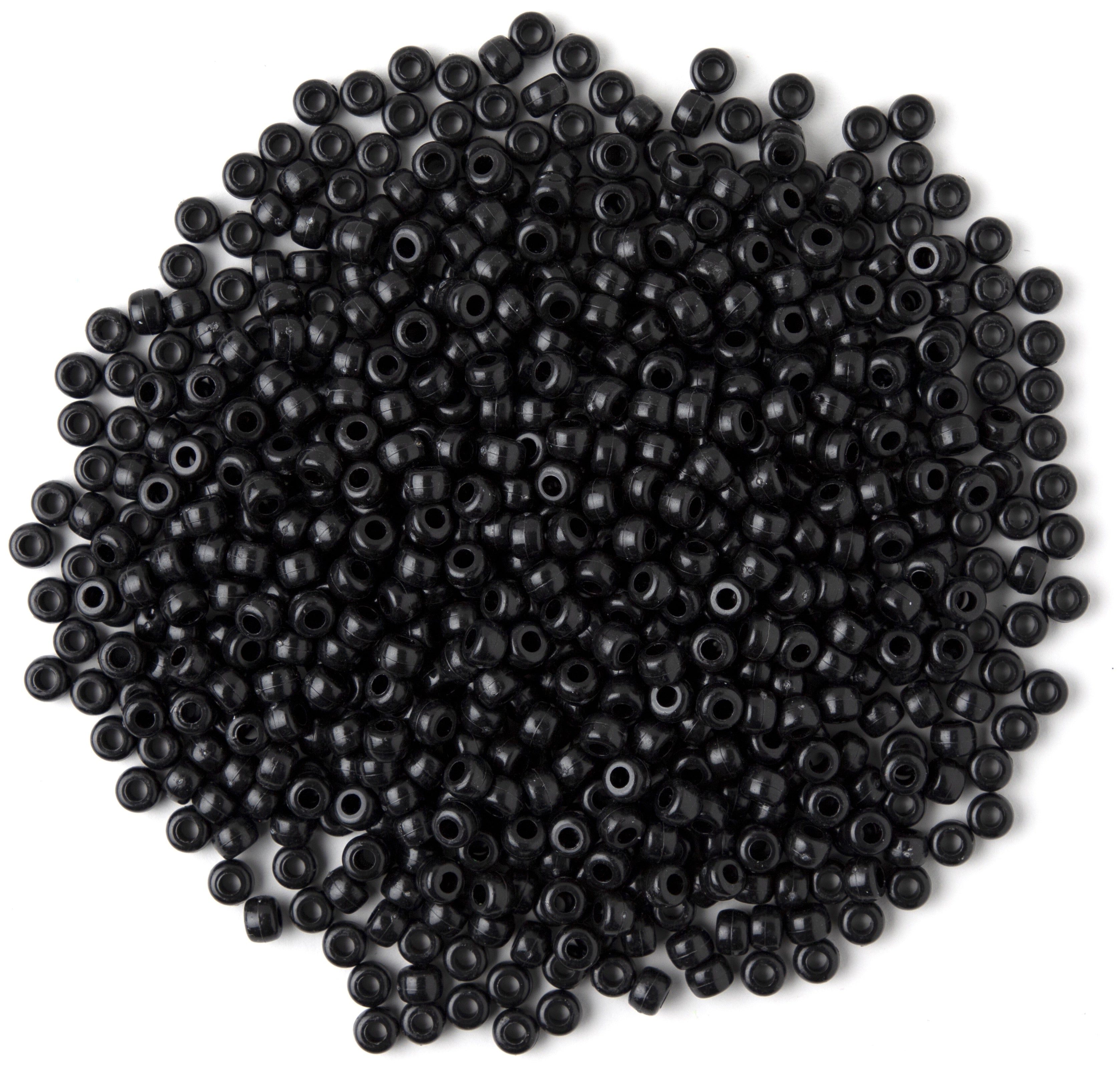 Pony Beads 6mmx9mm 720/Pkg Opaque Black