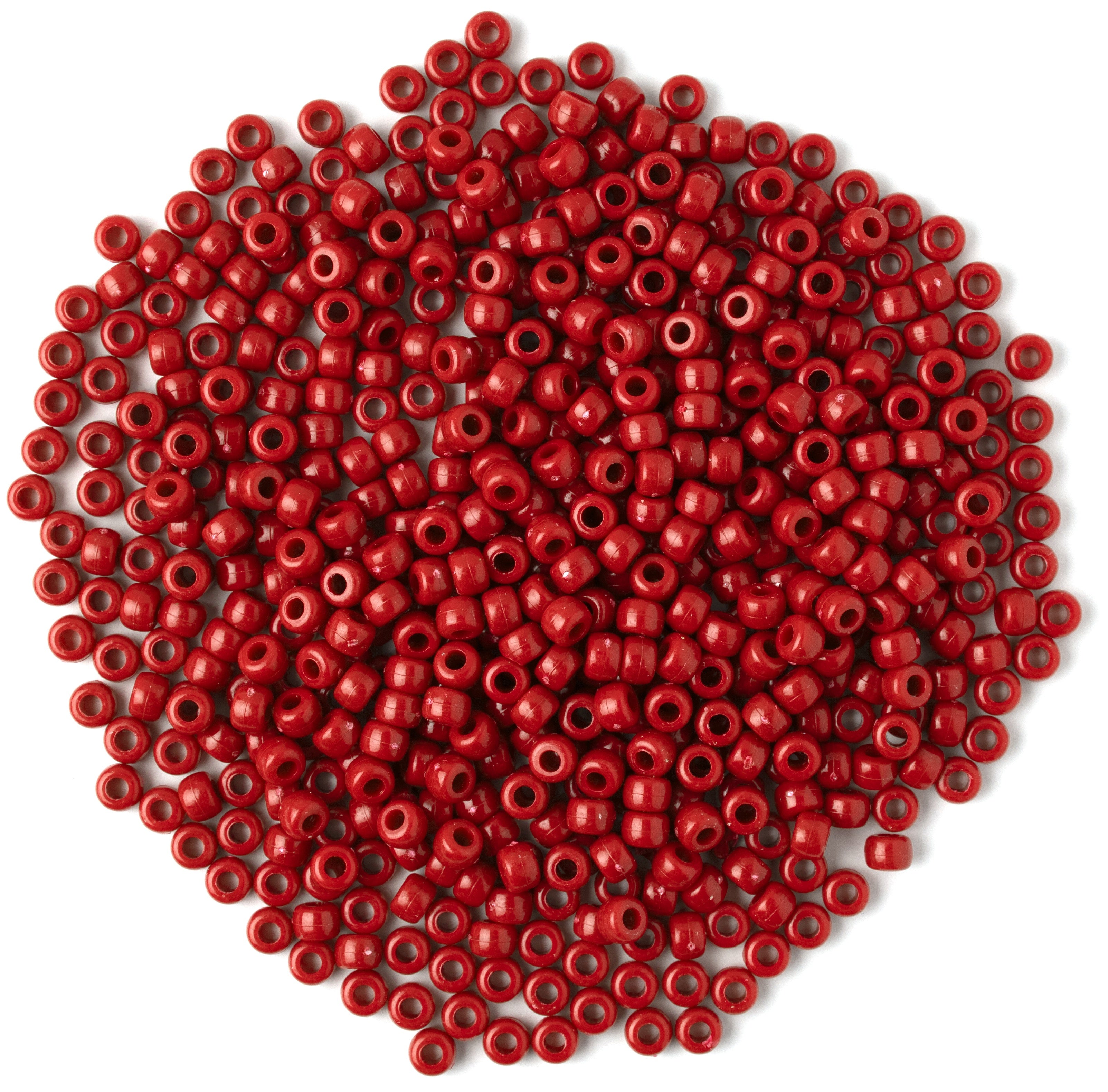 Pony Beads 6mmx9mm 720/Pkg Opaque Red